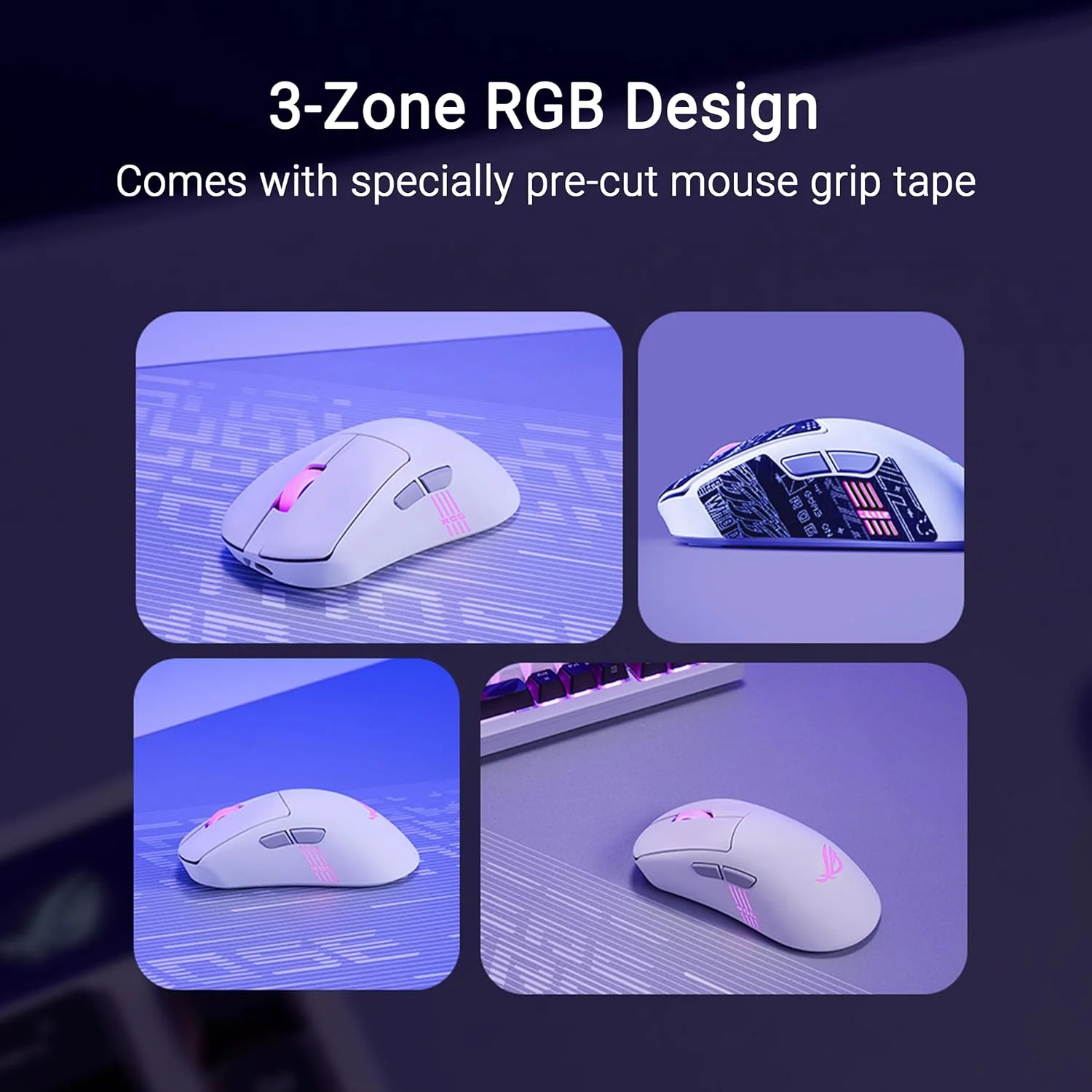 ماوس گیمینگ بیسیم ارگونومیک ASUS ROG Keris II Origin: طراحی 65 گرمی، سوکت سوییچ Push-Fit II، میکرو سوییچ II، بیسیم SpeedNova، RF بیسیم 2.4 گیگاهرتز، بلوتوث و USB سیمی - سفید ماوس گیمینگ بیسیم ارگونومیک ASUS ROG Keris II Origin: طراحی 65 گرمی، سوکت سوییچ Push-Fit II، میکرو سوییچ II، بیسیم SpeedNova، RF بیسیم 2.4 گیگاهرتز، بلوتوث و USB سیمی - سفید
