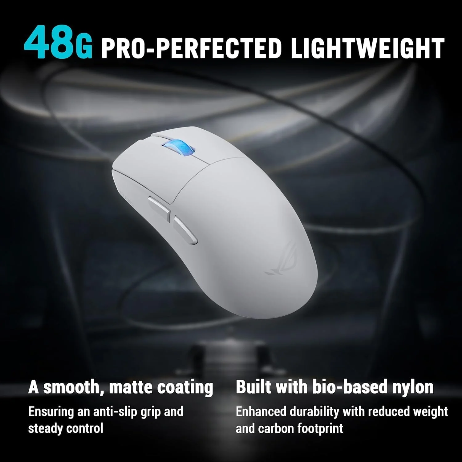 موس گیمینگ فوق سبک 48 گرمی نیمه متقارن ایسوس ROG Harpe II Ace: 42000 DPI، سنسور اپتیکال ROG AimPoint Pro، میکرو سوئیچ های اپتیکال، نرخ نمونه برداری 8000 هرتز، بی سیم SpeedNova 8K - سفید موس گیمینگ فوق سبک 48 گرمی نیمه متقارن ایسوس ROG Harpe II Ace: 42000 DPI، سنسور اپتیکال ROG AimPoint Pro، میکرو سوئیچ های اپتیکال، نرخ نمونه برداری 8000 هرتز، بی سیم SpeedNova 8K - سفید