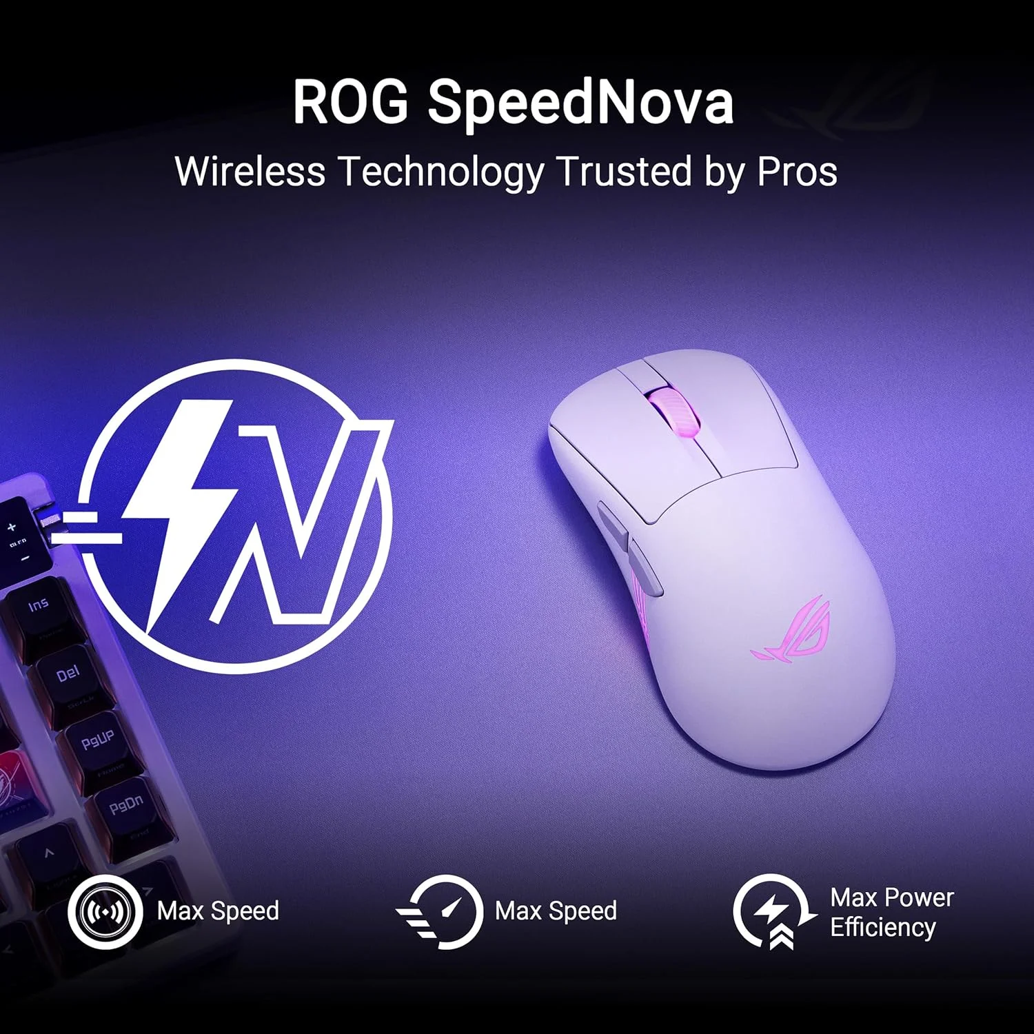 ماوس گیمینگ بیسیم ارگونومیک ASUS ROG Keris II Origin: طراحی 65 گرمی، سوکت سوییچ Push-Fit II، میکرو سوییچ II، بیسیم SpeedNova، RF بیسیم 2.4 گیگاهرتز، بلوتوث و USB سیمی - سفید ماوس گیمینگ بیسیم ارگونومیک ASUS ROG Keris II Origin: طراحی 65 گرمی، سوکت سوییچ Push-Fit II، میکرو سوییچ II، بیسیم SpeedNova، RF بیسیم 2.4 گیگاهرتز، بلوتوث و USB سیمی - سفید