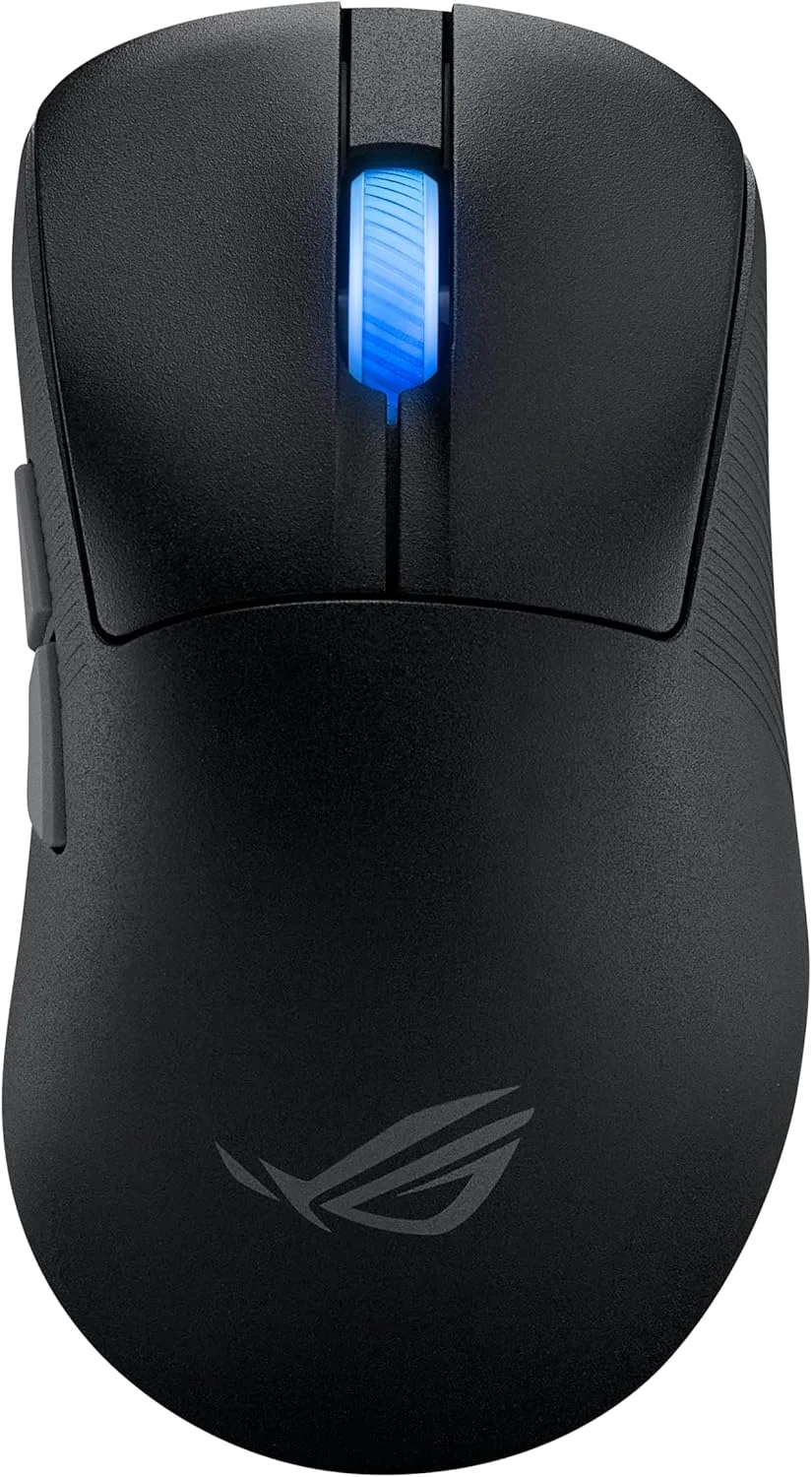 موس گیمینگ بی‌سیم ایسوس ROG Keris II Ace - ارگونومیک راست دست، 54 گرم، اتصال سه حالته، 42K DPI، عمر باتری تا 107 ساعت، پشتیبانی از PC/Mac - مشکی