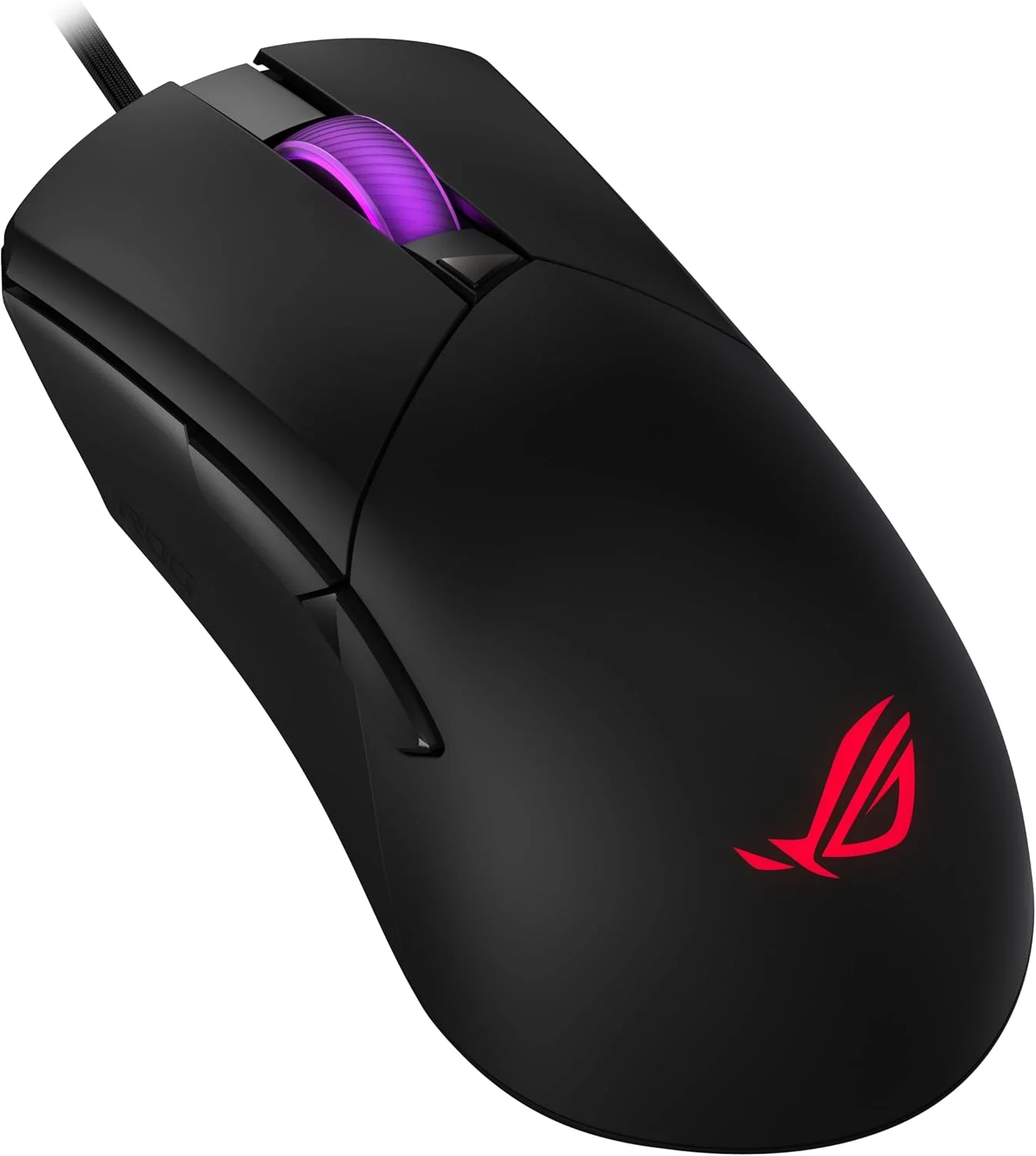 موس گیمینگ سیمی ایسوس ROG Gladius III Core - ارگونومیک راست دست، 72 گرم، 12K DPI، ROG Paracord، سوکت های سوئیچ فشاری / سوئیچ های قابل تعویض، پیکربندی مبتنی بر وب Gear Link، پشتیبانی از PC/Mac