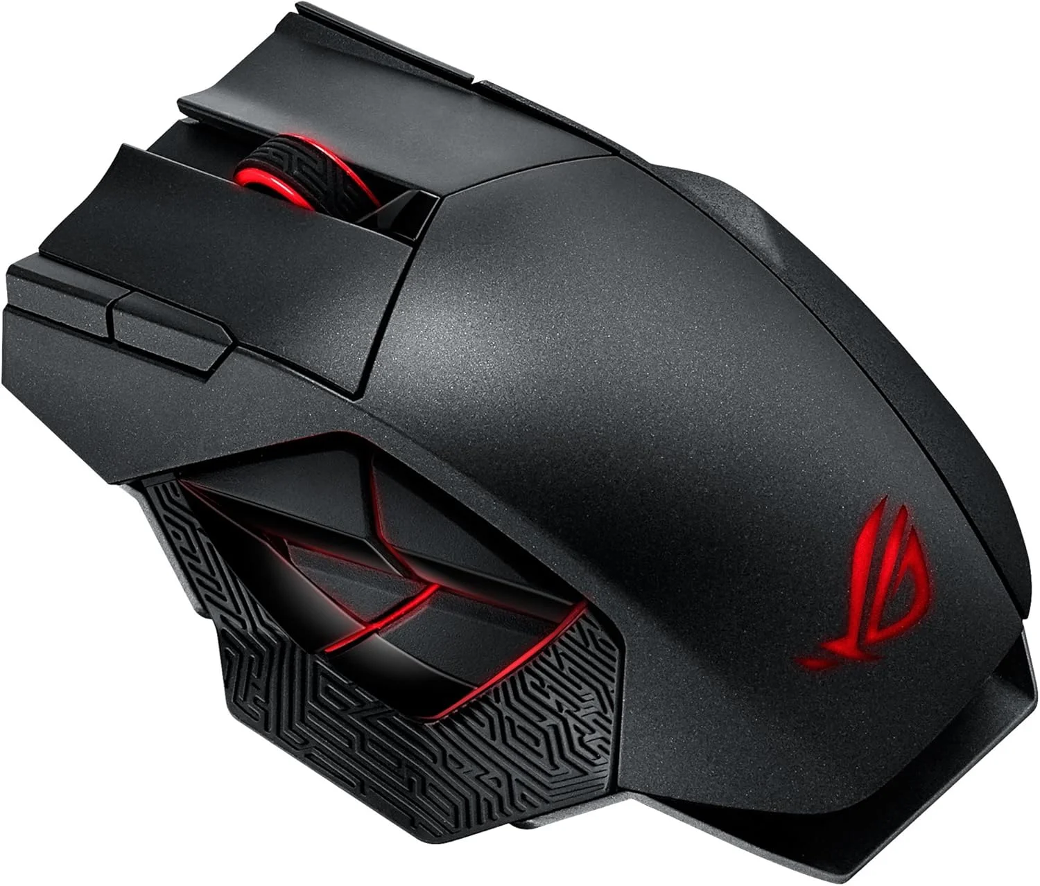 موس گیمینگ بی سیم ایسوس ROG Spatha با دانگل USB لیزری 8000 DPI - موس (چرم، لیزری، بی سیم RF + USB، 8000 DPI، مشکی)