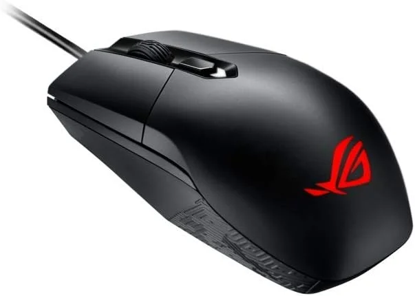 موس گیمینگ اپتیکال سبک وزن و ارگونومیک دو طرفه ایسوس ROG Strix Impact با AURA Sync، مشکی، (90MP00P0-B0UA00)