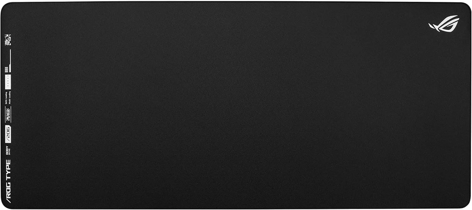 پد ماوس گیمینگ ASUS ROG Hone Ace XXL، پایه فوم حافظه دار با چگالی بالا، جنس پارچه ترکیبی، 400 x 900 x 3 میلی متر، مناسب بازی های Esports و FPS، مشکی
