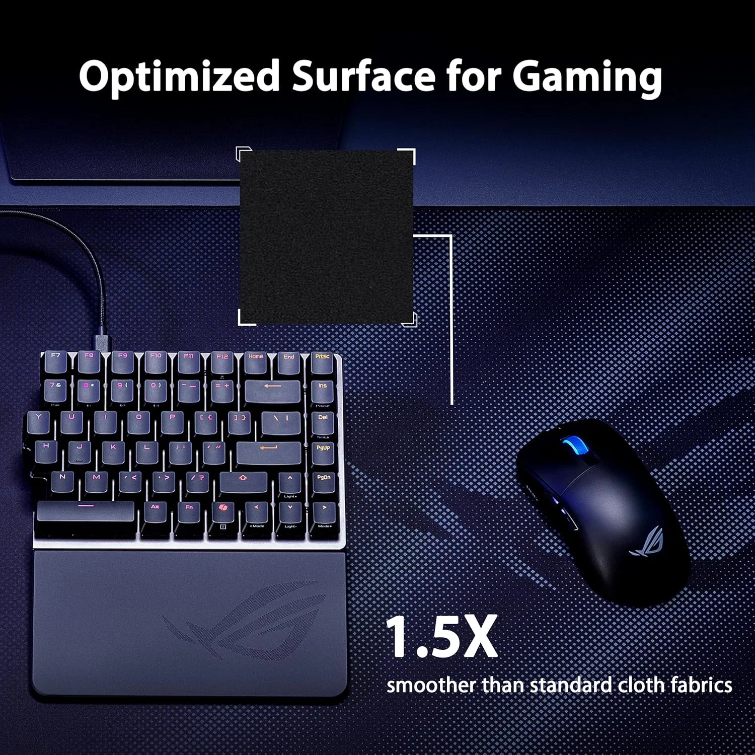 پد ماوس گیمینگ بزرگ ASUS ROG Sheath II XXL: پارچه خنک کننده پیشرفته، سطح پارچه ای نرم، ضد ساییدگی، لبه های صاف دوخته شده، اندازه میز برای حرکات گسترده تر - مشکی پد ماوس گیمینگ بزرگ ASUS ROG Sheath II XXL: پارچه خنک کننده پیشرفته، سطح پارچه ای نرم، ضد ساییدگی، لبه های صاف دوخته شده، اندازه میز برای حرکات گسترده تر - مشکی
