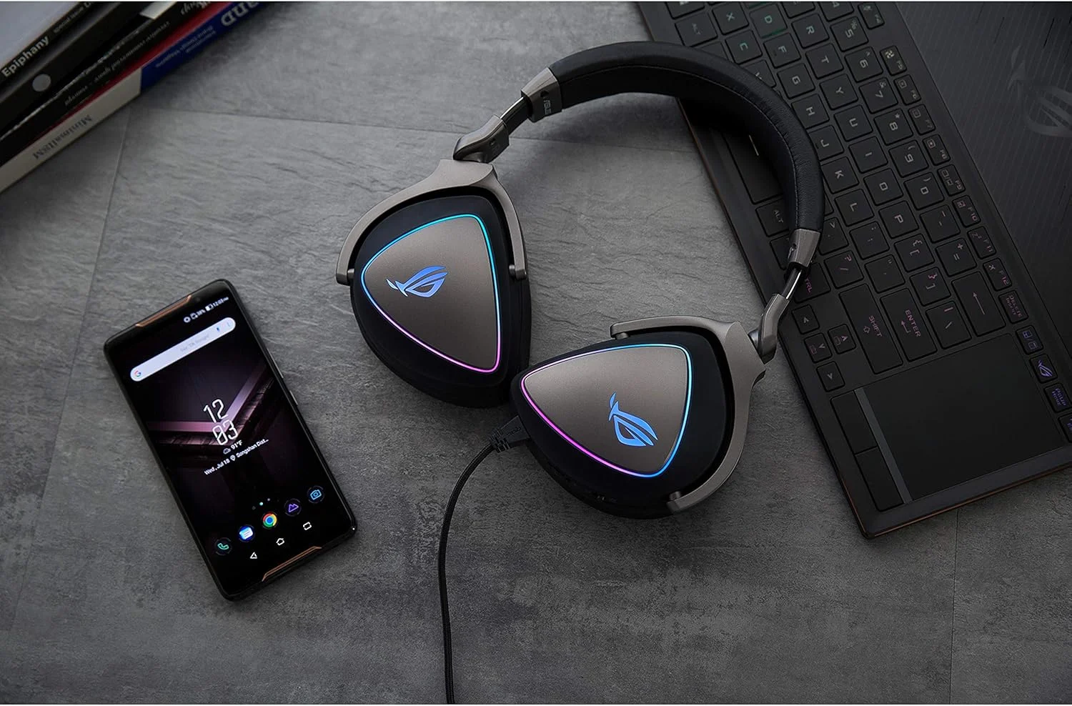 هدست گیمینگ ایسوس ROG DELTA با میکروفون و Hi Res ESS Quad DAC سازگار با هدفون های گیمینگ برای PC، Mac، PS4، Xbox One Aura Sync RGB Lighting مشکی، استاندارد، سیمی هدست گیمینگ ایسوس ROG DELTA با میکروفون و Hi Res ESS Quad DAC سازگار با هدفون های گیمینگ برای PC، Mac، PS4، Xbox One Aura Sync RGB Lighting مشکی، استاندارد، سیمی