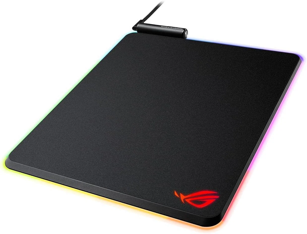 پد ماوس گیمینگ عمودی ASUS ROG Balteus با نورپردازی Aura Sync RGB و پایه ضد لغزش (32 × 37 سانتی متر)