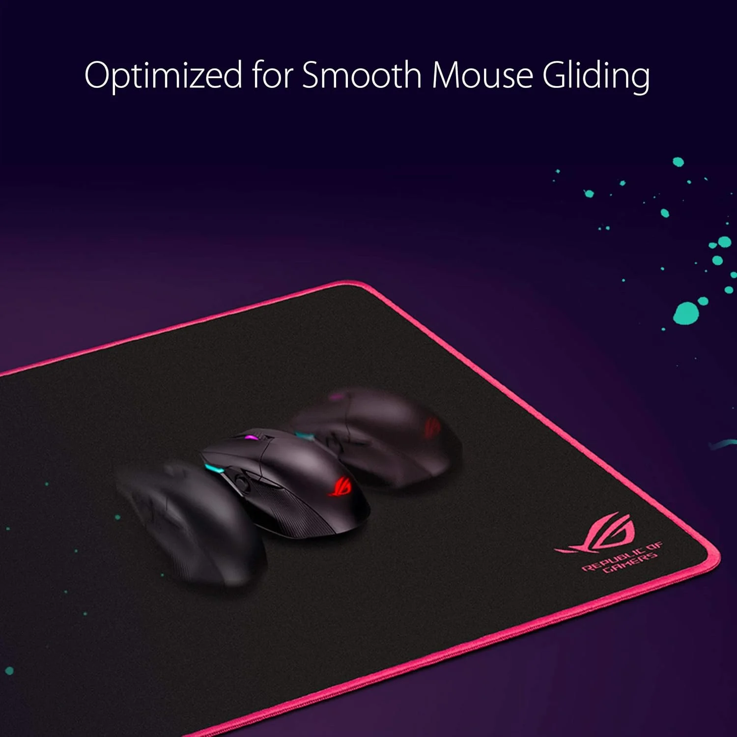 ماوس پد گیمینگ ایسوس ROG Sheath Electro Punk (بسیار بزرگ، سطح پارچه ای بهینه شده برای بازی، قاب دوخته شده ضد فرسایش و پایه لاستیکی ضد لغزش)