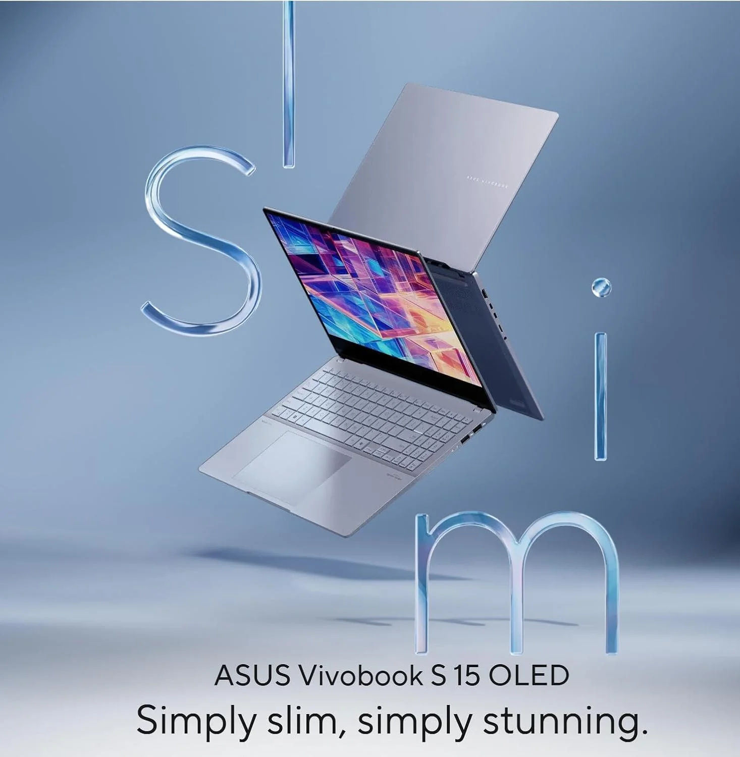 لپ تاپ 15.6 اینچی ASUS Vivobook S با صفحه نمایش 3K OLED 120Hz Copilot+ AI، پردازنده Intel Core Ultra 7-155H Evo، Wi-Fi 6E، وب کم FHD، Thunderbolt 4، ویندوز 11، به همراه ماوس (16 گیگابایت رم | 2 ترابایت SSD)