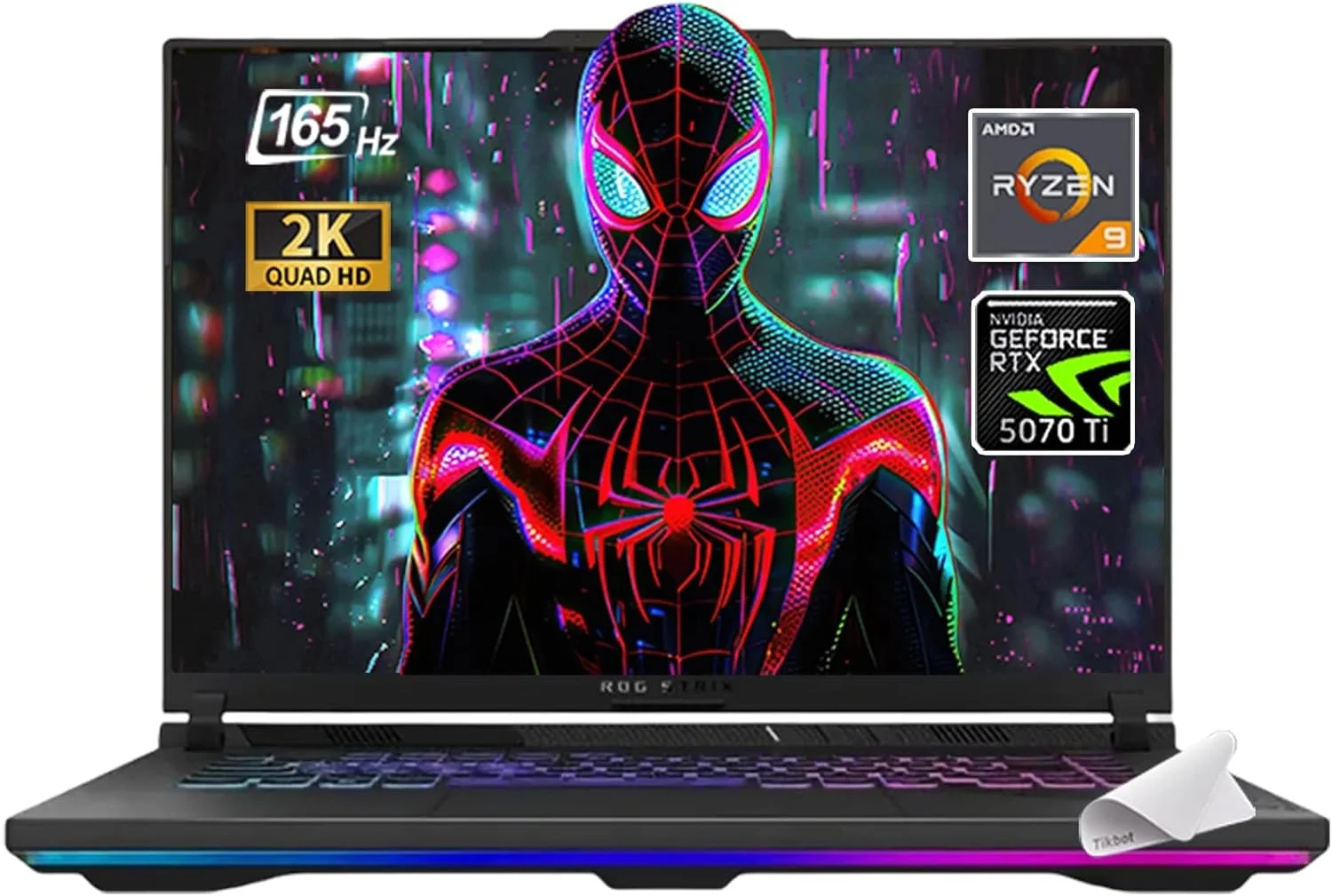 لپ تاپ گیمینگ ایسوس ROG Strix G16 مدل 2025، صفحه نمایش 16 اینچی FHD 165 هرتز، پردازنده 16 هسته ای AMD Ryzen 9 8940HX، کارت گرافیک RTX 5070 Ti (TGP 140W)، MUX Switch، ویندوز 11، همراه با پد موس (64 گیگابایت رم | 1 ترابایت SSD PCIe)