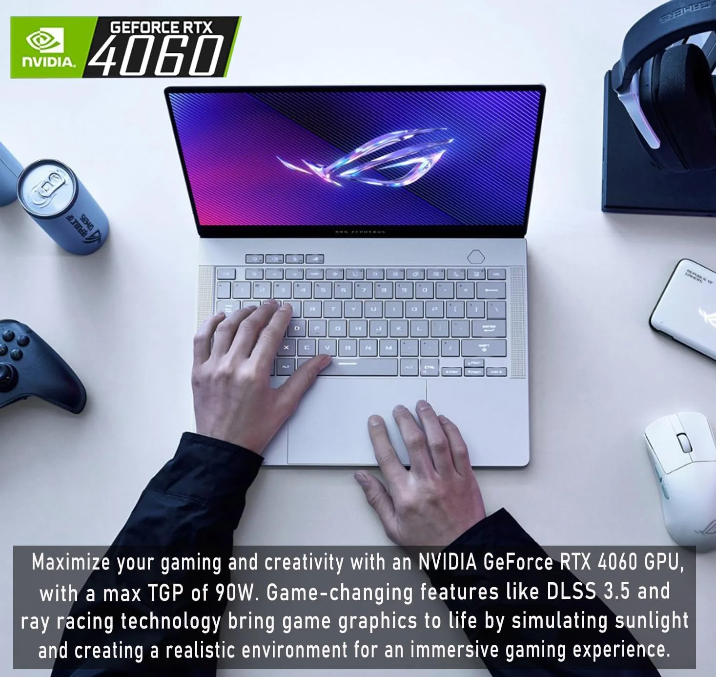 لپ تاپ گیمینگ ASUS 2024 MUX ROG Zephyrus G14 14" OLED 120HZ 3K (2880 x 1800) - AMD RYZEN 9 8945HS - NVIDIA GEFORCE RTX 4060 - 1TB SSD - Win 11 Home - همراه با پد موس لپ تاپ گیمینگ ASUS 2024 MUX ROG Zephyrus G14 14" OLED 120HZ 3K (2880 x 1800) - AMD RYZEN 9 8945HS - NVIDIA GEFORCE RTX 4060 - 1TB SSD - Win 11 Home - همراه با پد موس