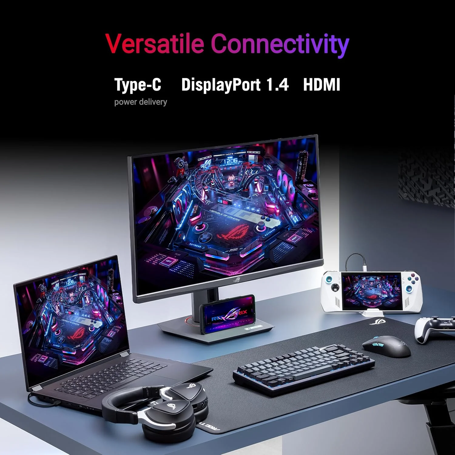 مانیتور گیمینگ 27 اینچی ASUS ROG Strix با پورت USB-C و HDR (XG27ACMG) - QHD (2560x1440)، 270 هرتز، 1 میلیثانیه، Fast IPS، Extreme Low Motion Blur Sync، سازگار با G-SYNC، DisplayWidget، سوکت سهپایه، 3 سال گارانتی مانیتور گیمینگ 27 اینچی ASUS ROG Strix با پورت USB-C و HDR (XG27ACMG) - QHD (2560x1440)، 270 هرتز، 1 میلیثانیه، Fast IPS، Extreme Low Motion Blur Sync، سازگار با G-SYNC، DisplayWidget، سوکت سهپایه، 3 سال گارانتی