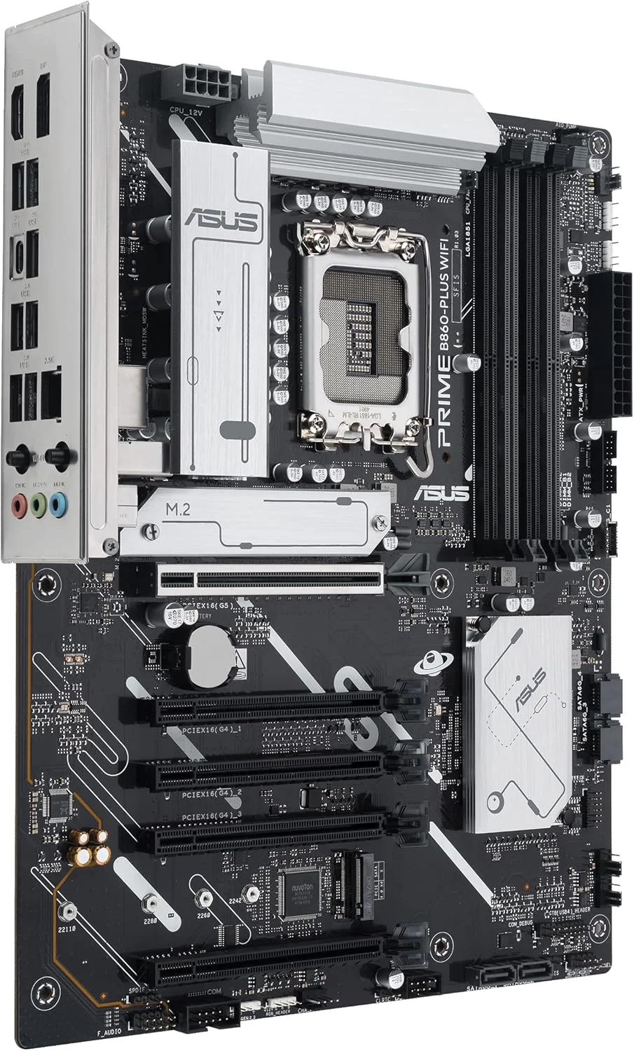 مادربرد ایسوس پرایم B860-PLUS WiFi-CSM B860 LGA 1851 ATX، آماده برای پردازنده های Intel Core Ultra Series 2، هوش مصنوعی پیشرفته، DDR5، PCIe 5.0، HDMI، USB 20Gbps Type-C، 2X M.2، WiFi 6E، 2.5Gb، مدیریت از راه دور ACCE IT