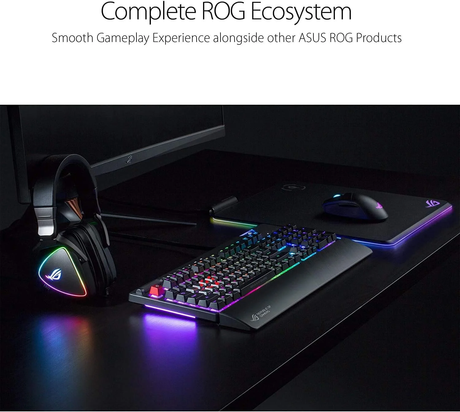 ست کلیدهای ASUS Rog Gaming با طراحی بافتدار و نورپردازی جانبی ممتاز برای کلیدهای FPS/MOBA، سازگار با سوئیچهای Cherry MX ست کلیدهای ASUS Rog Gaming با طراحی بافتدار و نورپردازی جانبی ممتاز برای کلیدهای FPS/MOBA، سازگار با سوئیچهای Cherry MX