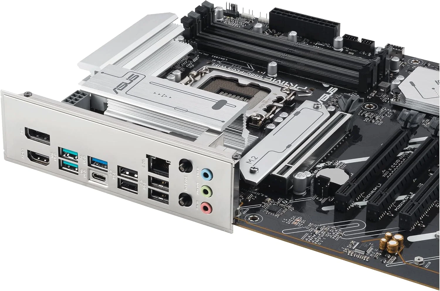 مادربرد ایسوس پرایم B860-PLUS WiFi-CSM B860 LGA 1851 ATX، آماده برای پردازنده های Intel Core Ultra Series 2، هوش مصنوعی پیشرفته، DDR5، PCIe 5.0، HDMI، USB 20Gbps Type-C، 2X M.2، WiFi 6E، 2.5Gb، مدیریت از راه دور ACCE IT
