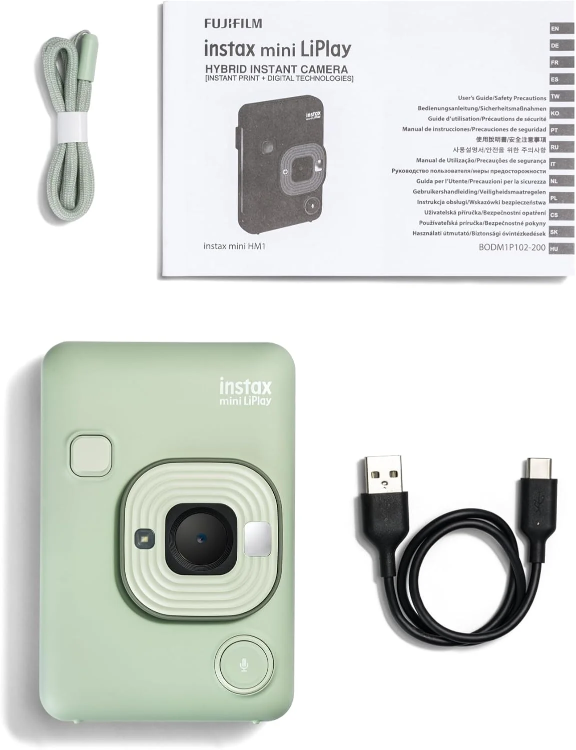 دوربین چاپ سریع هیبریدی فوجی فیلم INSTAX Mini LIPLAY - سبز ماتچا