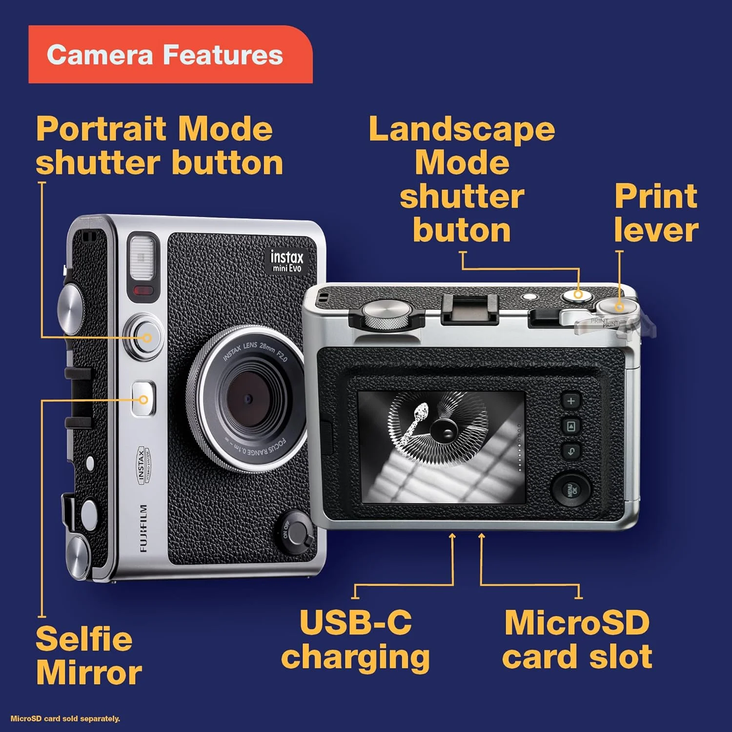 دوربین چاپ سریع فوجی فیلم Instax Mini Evo