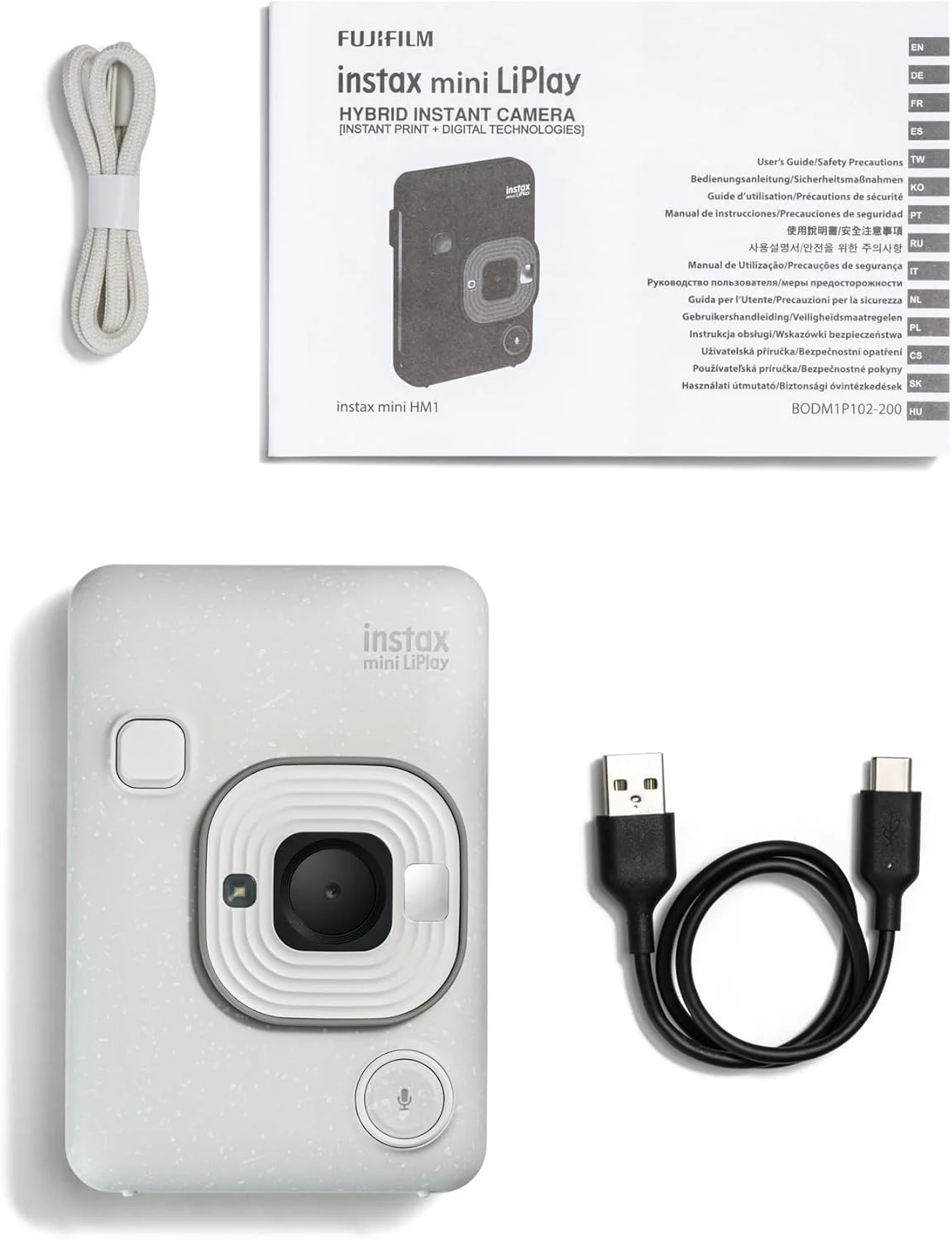 دوربین چاپ سریع هیبریدی فوجی فیلم INSTAX Mini LIPLAY - سفید مات