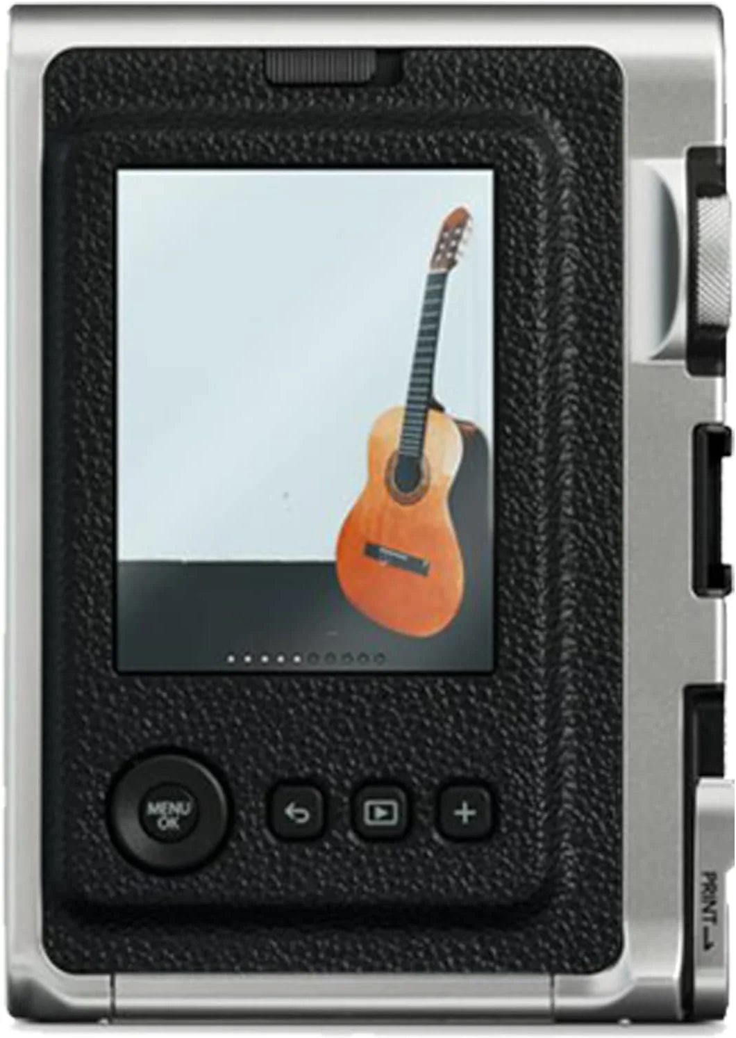 دوربین چاپ سریع هیبریدی فوجی فیلم Instax Mini EVO مشکی به همراه 20 عدد فیلم فوری Instax Mini، کارت حافظه MicroSD 32 گیگابایتی و کیف محافظ طرح وینتیج مشکی