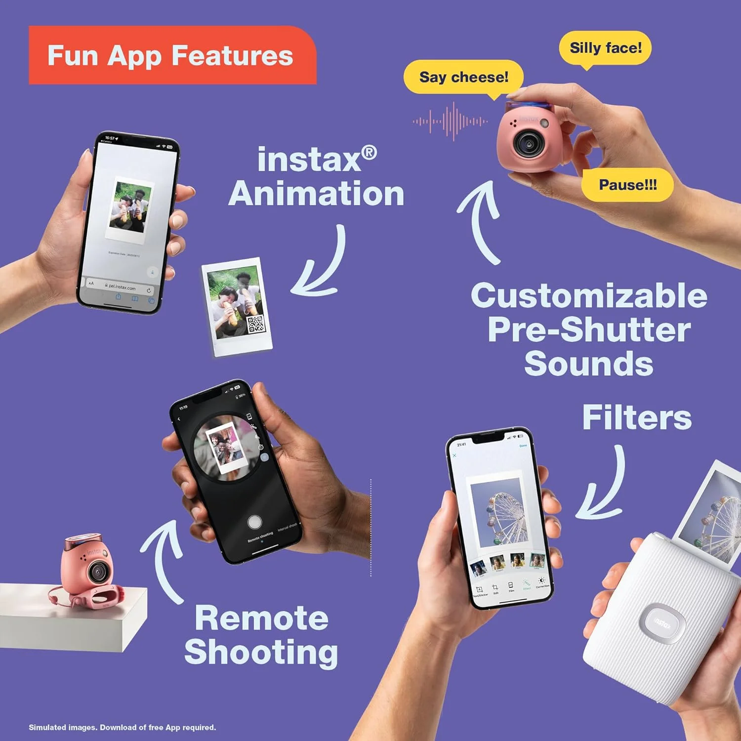 دوربین دیجیتال FUJIFILM INSTAX PAL (دوربین دیجیتال قابل حمل، دارای قابلیت اتصال به اپلیکیشن، سازگار با چاپگرهای Instax Link و دوربین های هیبریدی Instax)، سبز پسته ای دوربین دیجیتال FUJIFILM INSTAX PAL (دوربین دیجیتال قابل حمل، دارای قابلیت اتصال به اپلیکیشن، سازگار با چاپگرهای Instax Link و دوربین های هیبریدی Instax)، سبز پسته ای