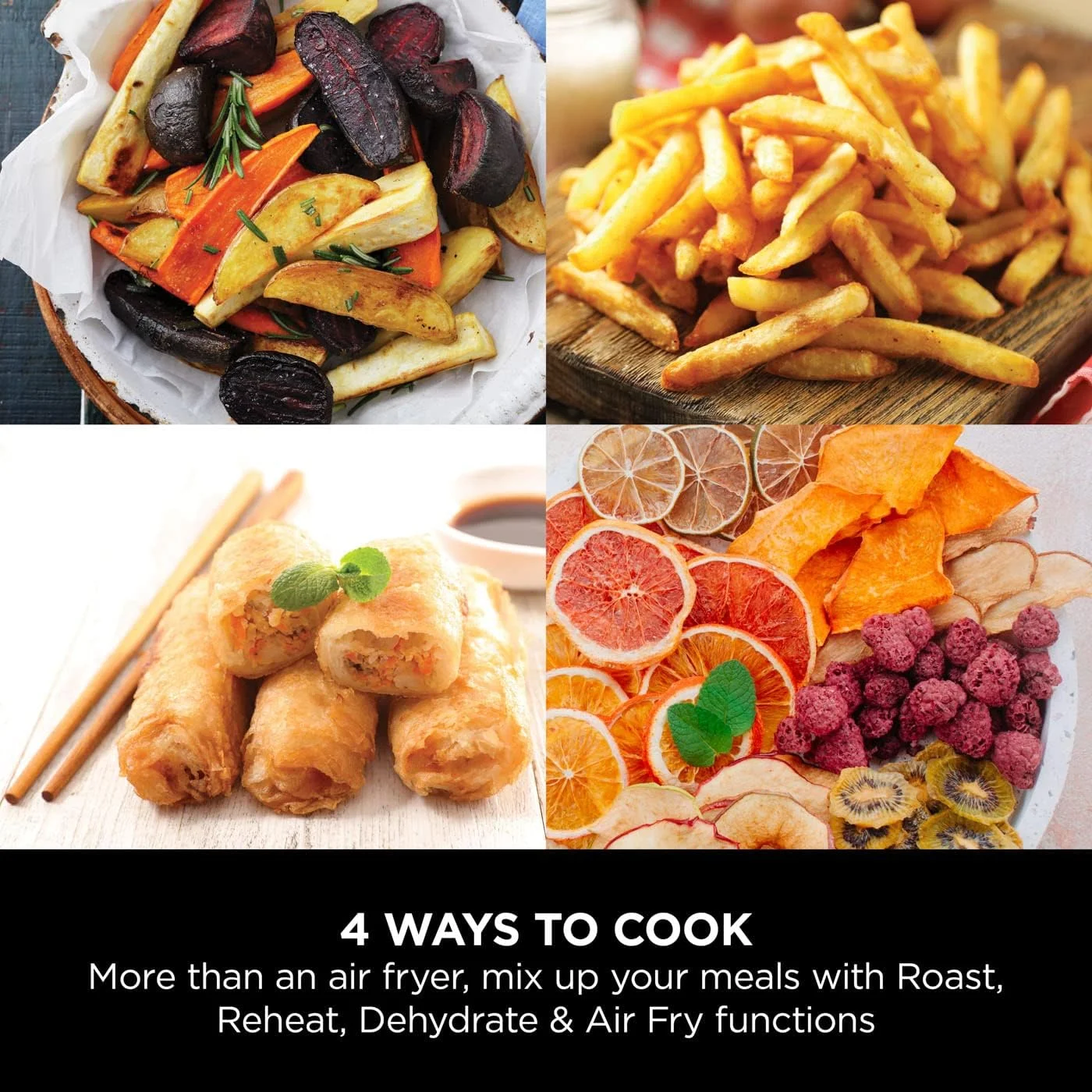 سرخ کن نینجا مدل AF100UK با ظرفیت 3.8 لیتر، پلاستیکی، 1550 وات، 3.8 لیتر، خاکستری و مشکی سرخ کن نینجا مدل AF100UK با ظرفیت 3.8 لیتر، پلاستیکی، 1550 وات، 3.8 لیتر، خاکستری و مشکی