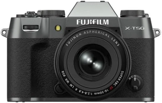 کیت دوربین فوجی فیلم X-T50 نقره ای زغالی + لنز XF16-50mm