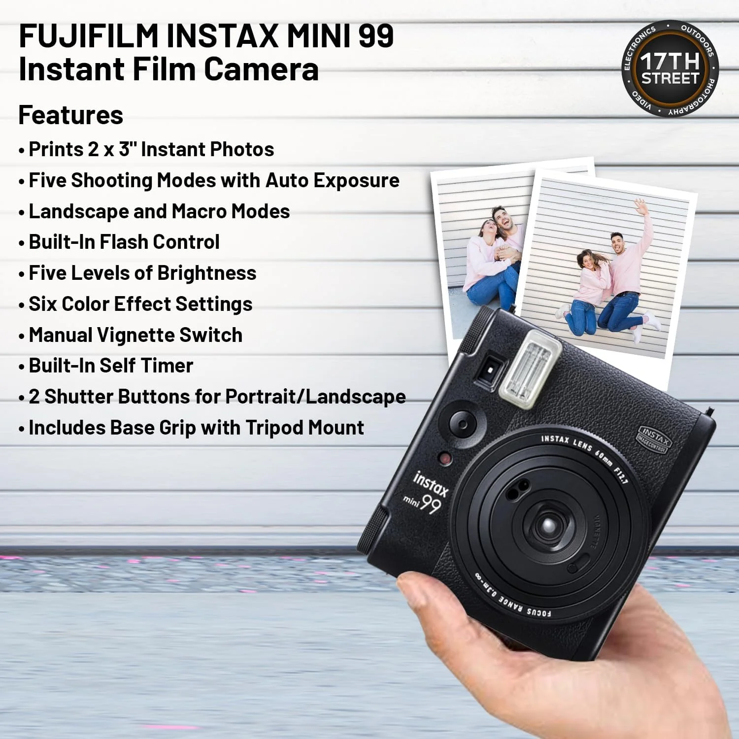دوربین فیلم فوری فوجیفیلم Instax Mini 99 به همراه کیف دوربین Instax Mini 99، آلبوم عکس Instax Mini، 2 بسته فیلم فوری (20 عکس) و پارچه تمیز کننده میکروفیبر Waith (مجموعه ضروری) دوربین فیلم فوری فوجیفیلم Instax Mini 99 به همراه کیف دوربین Instax Mini 99، آلبوم عکس Instax Mini، 2 بسته فیلم فوری (20 عکس) و پارچه تمیز کننده میکروفیبر Waith (مجموعه ضروری)