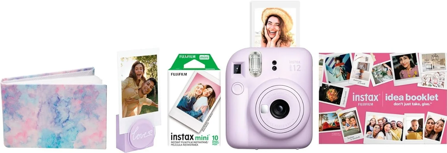 بسته تعطیلات دوربین فوری فوجی فیلم Instax Mini 12 بنفش 2023