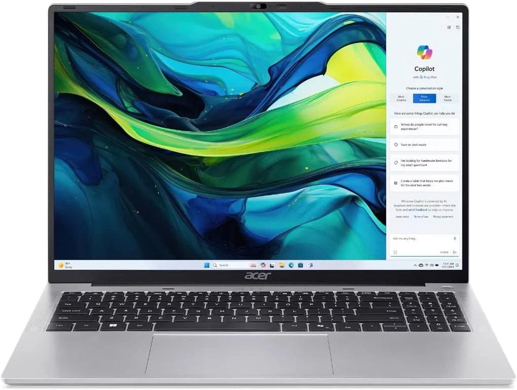 لپ تاپ Acer Aspire Lite AL16-52P-32E3 | پردازنده Intel Core i3-1305U | رم 8 گیگابایت DDR5 | حافظه SSD 512 گیگابایت | گرافیک Intel UHD | نمایشگر 16 اینچی WUXGA IPS | ویندوز 11 پرو | کیبورد انگلیسی | نقره ای لپ تاپ Acer Aspire Lite AL16-52P-32E3 | پردازنده Intel Core i3-1305U | رم 8 گیگابایت DDR5 | حافظه SSD 512 گیگابایت | گرافیک Intel UHD | نمایشگر 16 اینچی WUXGA IPS | ویندوز 11 پرو | کیبورد انگلیسی | نقره ای