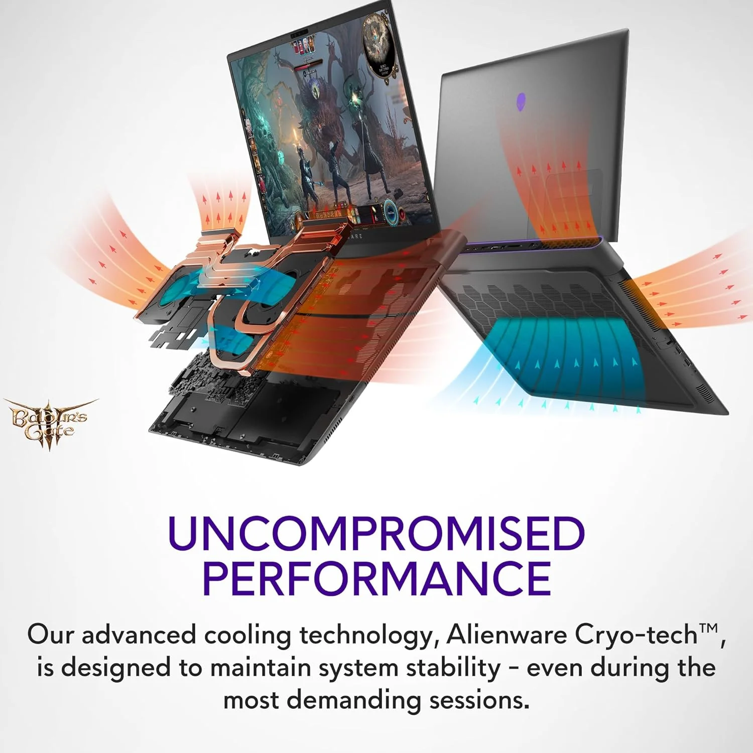 لپ تاپ گیمینگ Alienware M18 - صفحه نمایش 18 اینچی QHD+ 165Hz 3ms، پردازنده Intel Core i7-14700HX، رم 16 گیگابایتی DDR5، اس اس دی 1 ترابایتی، کارت گرافیک NVIDIA GeForce RTX 4070 8GB GDDR6، ویندوز 11 هوم، خدمات در محل - Dark Metallic Moon