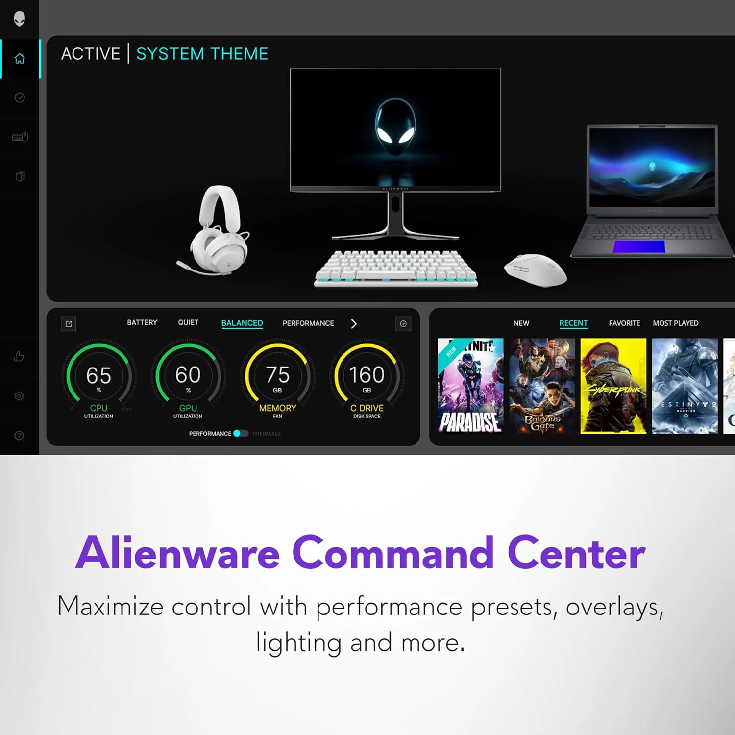 لپ تاپ گیمینگ Alienware 18 Space-51 مدل AA18250 - صفحه نمایش 18 اینچی WQXGA 300Hz 3ms، پردازنده Intel Core Ultra 9 275HX، کارت گرافیک NVIDIA GeForce RTX 5080، رم 32 گیگابایت 2x16GB DDR5، حافظه SSD 2 ترابایت NVMe M.2 PCIe Gen5، دوربین 2 مگاپیکسل FHD IR