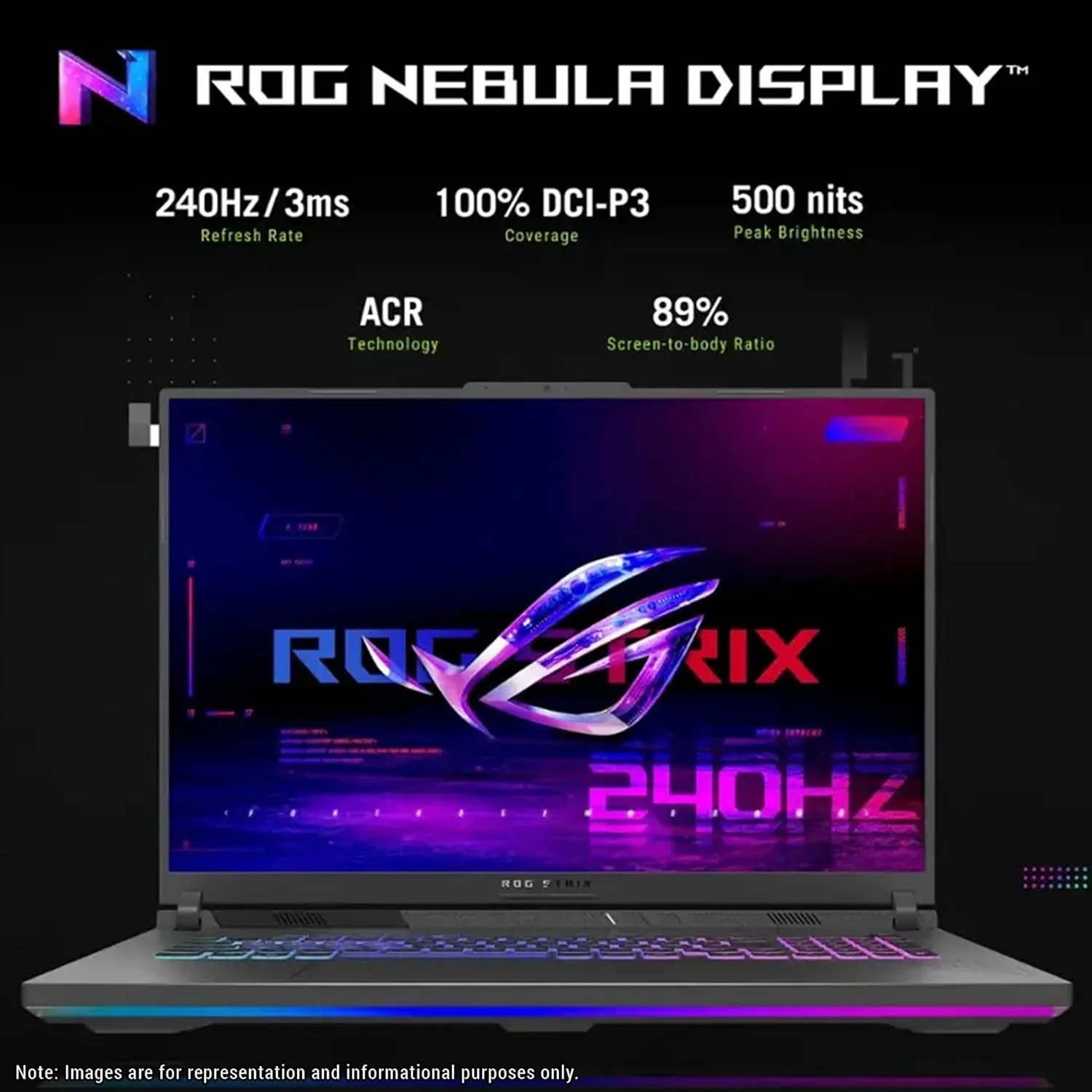 لپ تاپ گیمینگ ایسوس ROG Strix G18، پردازنده AMD Ryzen 9-8940HX، رم 64 گیگابایتی DDR5، حافظه SSD 2 ترابایتی PCIe، نمایشگر 18 اینچی 2.5K (2560x1600) Nebula با نرخ 240 هرتز، کارت گرافیک Nvidia G-Force RTX 5070، کیبورد RGB 4-Zone، ویندوز 11 پرو، خاکستری Eclipse