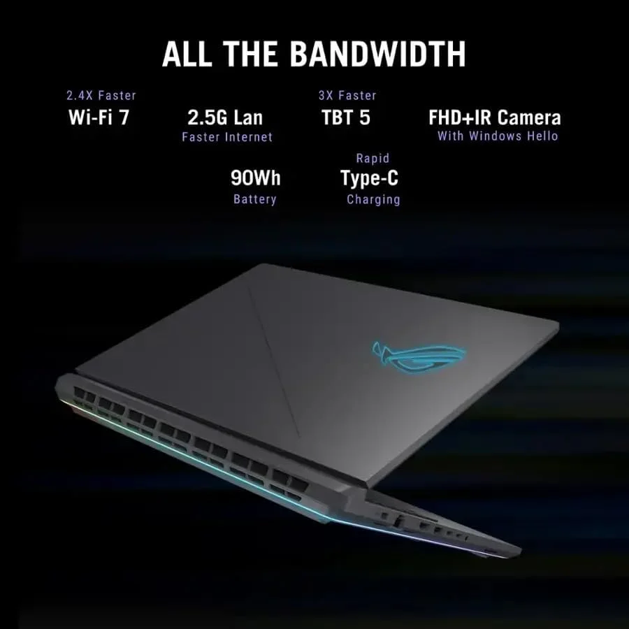 لپ تاپ گیمینگ ایسوس ROG Strix G18 - NVIDIA RTX 5080 GDDR7 • Intel 24 Core Ultra 9 275HX • نمایشگر 18 اینچی 2.5K 16:10 240Hz • همراه با Office Lifetime و Win 11 Pro • کیبورد با نور پس زمینه RGB • WiFi 7 • (64GB DDR5, 4TB SSD)