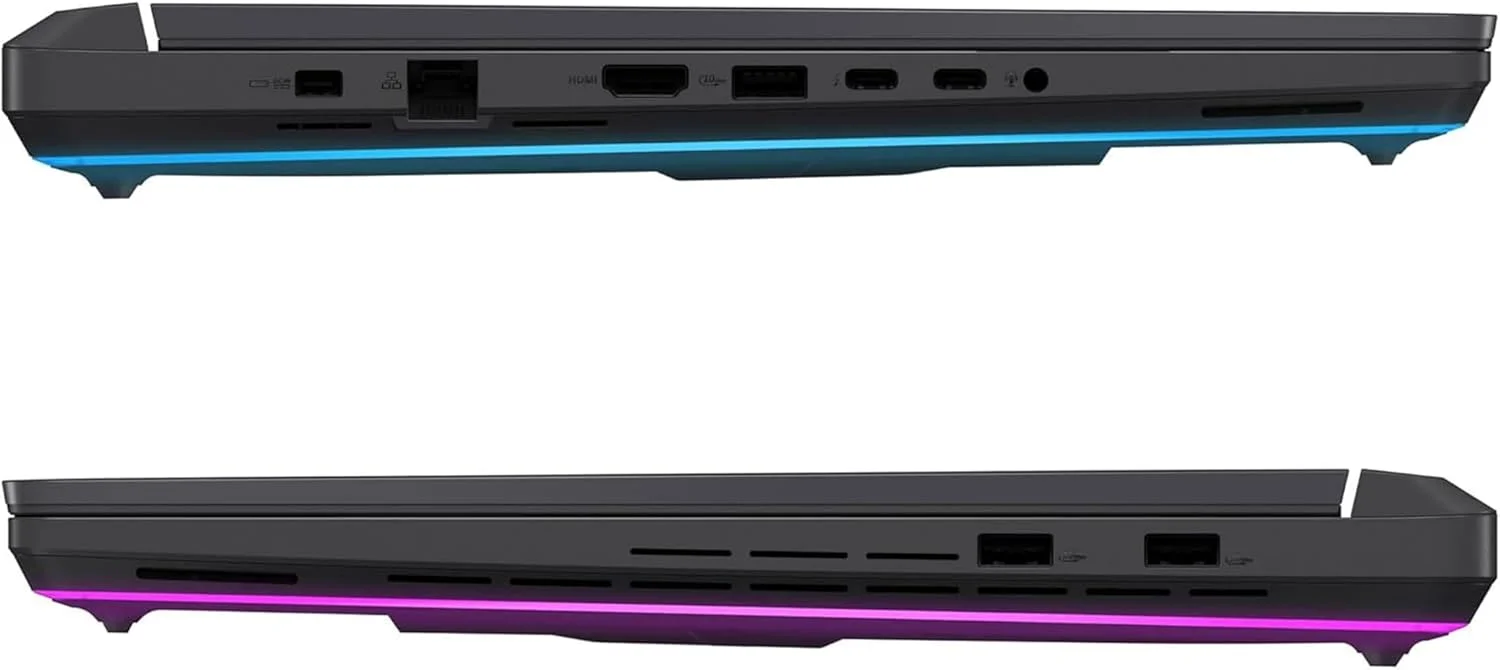 لپ تاپ گیمینگ ایسوس ROG Strix G16، پردازنده Intel i7-14650HX، رم 64 گیگابایتی DDR5، حافظه SSD 4 ترابایتی PCIe، نمایشگر 16 اینچی FHD+ (1920x1200)، کارت گرافیک Nvidia G-Force RTX 5060، کیبورد RGB 4 ناحیه‌ای، ویندوز 11 پرو، خاکستری تیره