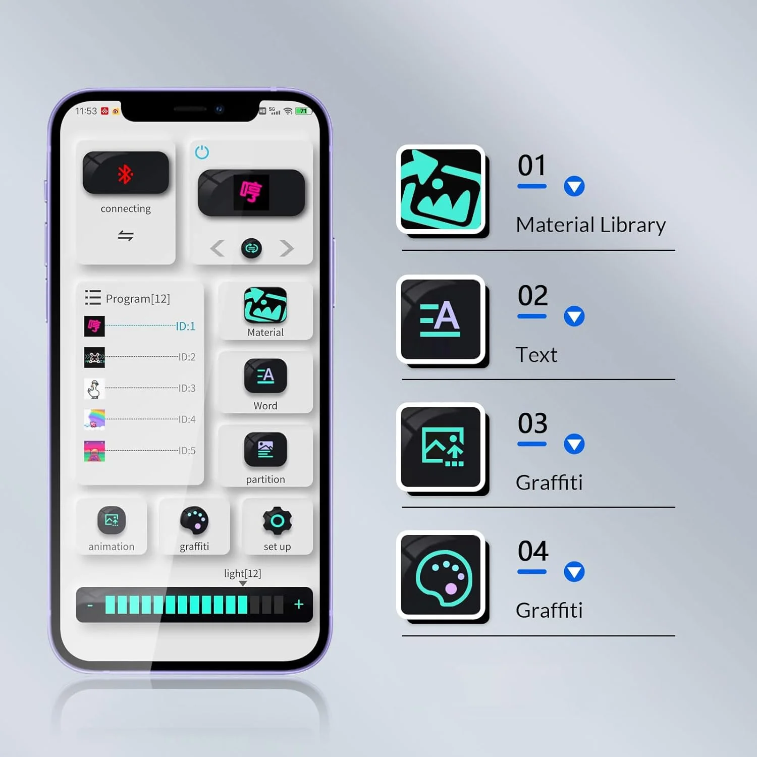 کوله پشتی لپ تاپ پویا cartaoo با نمایشگر LED، کیف شانه ای، کوله پشتی های Crelander، هدیه شخصی سازی شده برای مردان و زنان