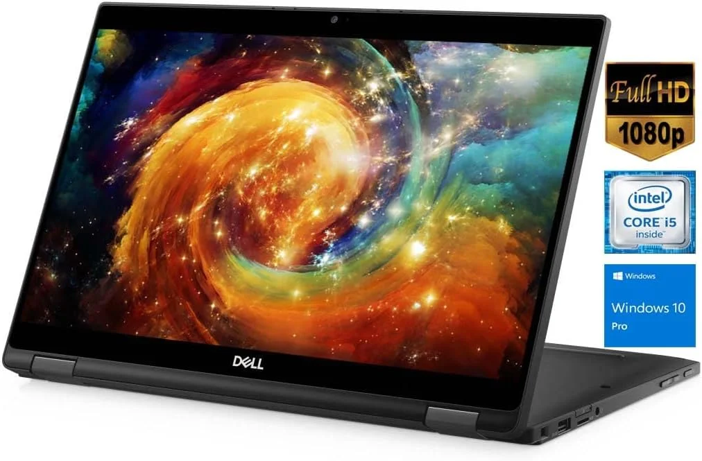 لپ تاپ Dell Latitude 7390 2-in-1 (بازسازی شده)، نوت بوک لمسی 13.3 اینچی FHD (1920 X 1080)، پردازنده Intel Core i5-8350U، رم 16 گیگابایتی DDR4، حافظه SSD 512 گیگابایتی، دوربین، ویندوز 10 پرو