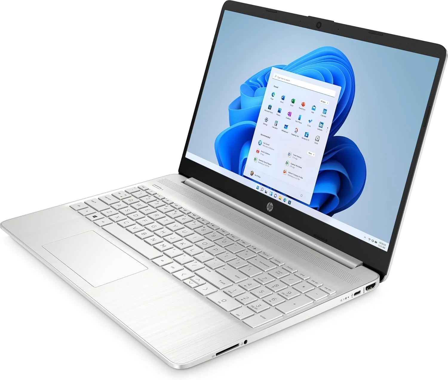 لپ تاپ HP 15s-fq5146ne، صفحه نمایش 15.6 اینچی FHD، پردازنده نسل دوازدهم Intel® Core™ i7، رم 16 گیگابایتی، حافظه SSD 512 گیگابایتی، گرافیک Intel® Iris® Xᵉ، ویندوز 11 هوم، صفحه کلید انگلیسی-عربی، نقره ای طبیعی - [973Y5EA]