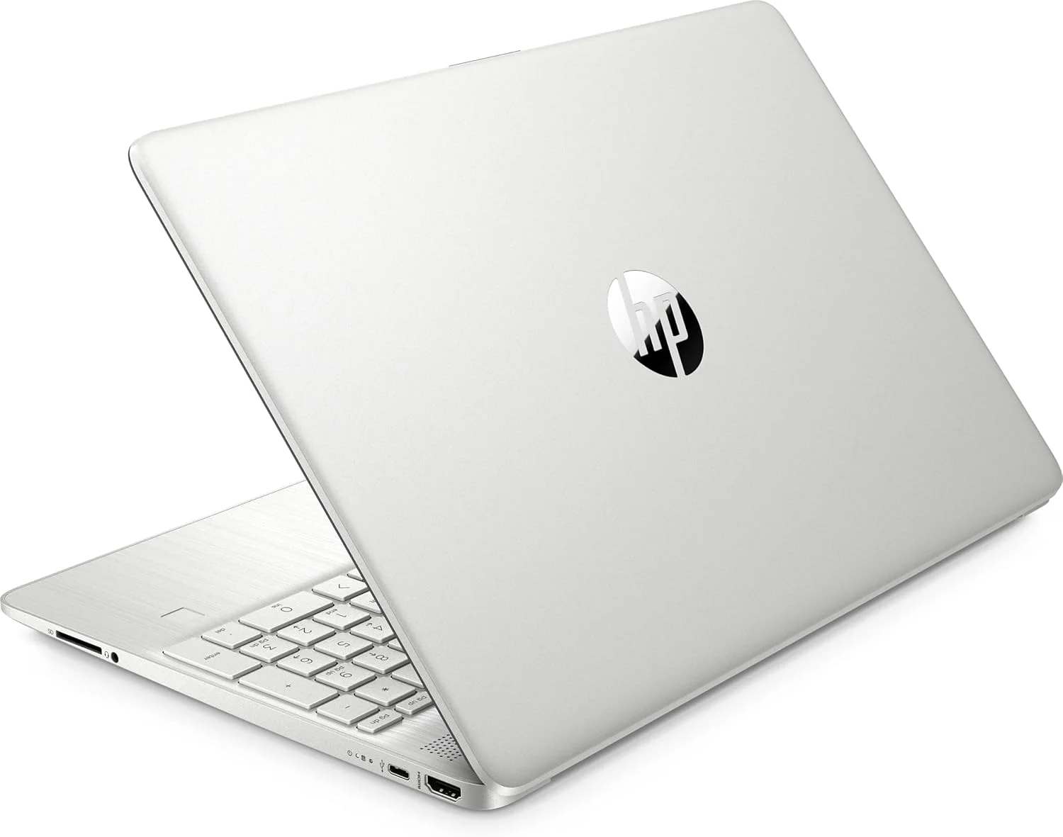 لپ تاپ HP 15s-fq5146ne، صفحه نمایش 15.6 اینچی FHD، پردازنده نسل دوازدهم Intel® Core™ i7، رم 16 گیگابایتی، حافظه SSD 512 گیگابایتی، گرافیک Intel® Iris® Xᵉ، ویندوز 11 هوم، صفحه کلید انگلیسی-عربی، نقره ای طبیعی - [973Y5EA]