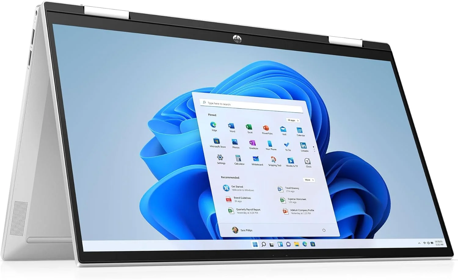 لپ تاپ تبدیل شونده HP Pavilion x360، پردازنده Intel Core i5-1235U، گرافیک Intel Iris Xe، حافظه رم 12 گیگابایتی، سیستم عامل Windows 11 Home، (15-er1010nr، نقره ای طبیعی)