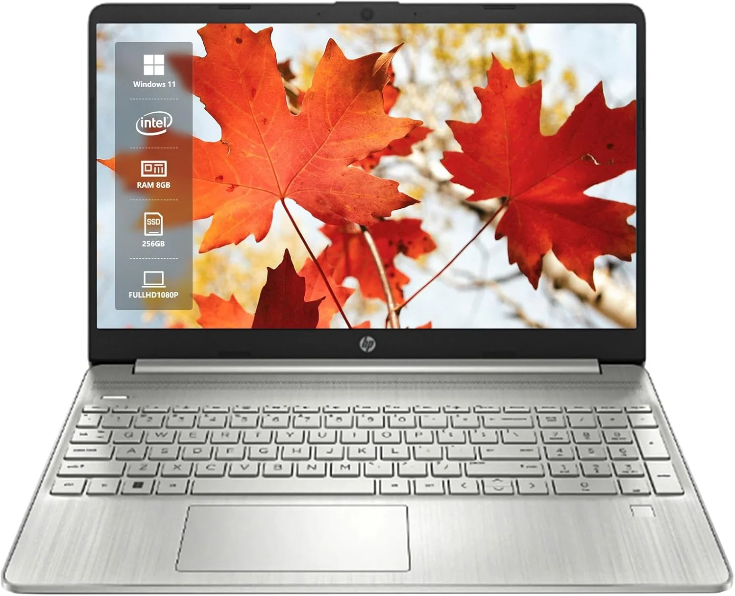 لپ تاپ 15.6 اینچی FHD اچ پی، پردازنده Intel Core i3-1215U، رم 8 گیگابایتی، SSD 256 گیگابایتی، نقره ای، ویندوز 11 هوم، گرافیک Intel UHD، صفحه کلید عددی، وب کم HD (ارتقا یافته)
