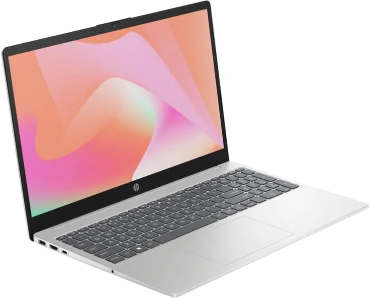 لپ تاپ HP با صفحه نمایش 15.6 اینچی Full HD، پردازنده Intel® Core™ i5-1334U (تا 4.6 گیگاهرتز)، 16 گیگابایت رم، 1 ترابایت SSD، کارت گرافیک NVIDIA® GeForce® MX570 A (2 گیگابایت GDDR6 اختصاصی)، ویندوز 11، کیبورد با نور پس زمینه - نقره ای طبیعی (ارتقا یافته) لپ تاپ HP با صفحه نمایش 15.6 اینچی Full HD، پردازنده Intel® Core™ i5-1334U (تا 4.6 گیگاهرتز)، 16 گیگابایت رم، 1 ترابایت SSD، کارت گرافیک NVIDIA® GeForce® MX570 A (2 گیگابایت GDDR6 اختصاصی)، ویندوز 11، کیبورد با نور پس زمینه - نقره ای طبیعی (ارتقا یافته)