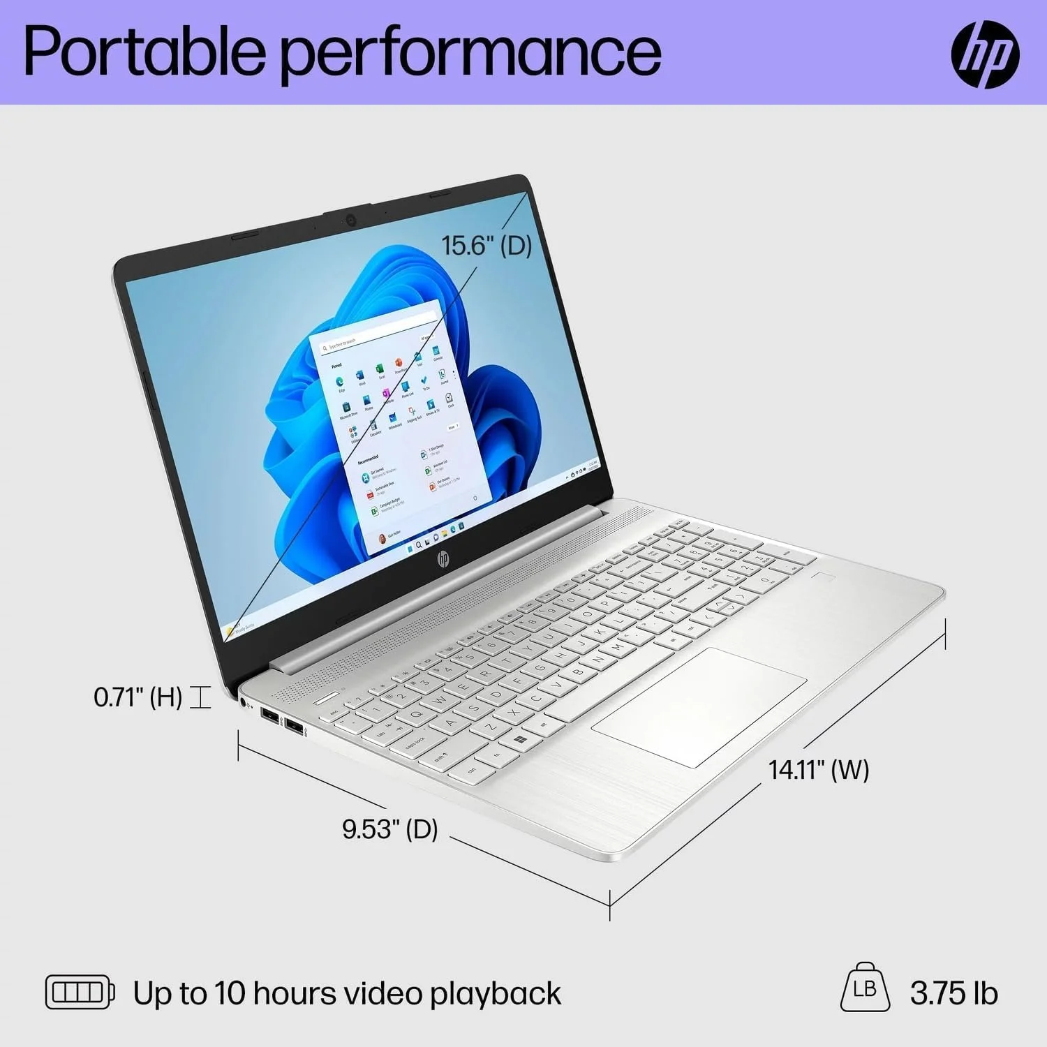 لپ تاپ 15.6 اینچی FHD اچ پی، پردازنده Intel Core i3-1215U، رم 8 گیگابایتی، SSD 256 گیگابایتی، نقره ای، ویندوز 11 هوم، گرافیک Intel UHD، صفحه کلید عددی، وب کم HD (ارتقا یافته) لپ تاپ 15.6 اینچی FHD اچ پی، پردازنده Intel Core i3-1215U، رم 8 گیگابایتی، SSD 256 گیگابایتی، نقره ای، ویندوز 11 هوم، گرافیک Intel UHD، صفحه کلید عددی، وب کم HD (ارتقا یافته)
