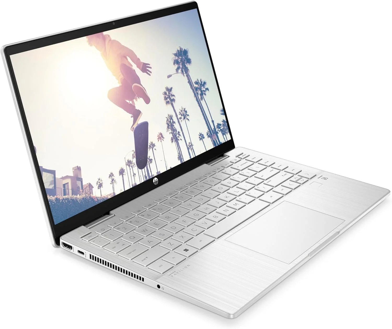 لپ تاپ 2 در 1 HP Pavilion x360 مدل 14-ek1012ne، صفحه نمایش لمسی 14 اینچی FHD، پردازنده نسل سیزدهم Intel® Core™ i5، رم 8 گیگابایتی، حافظه SSD 512 گیگابایتی، گرافیک Intel® Iris® Xᵉ، ویندوز 11 Home، صفحه کلید En-Ar، نقره ای طبیعی - [8B2E7EA]