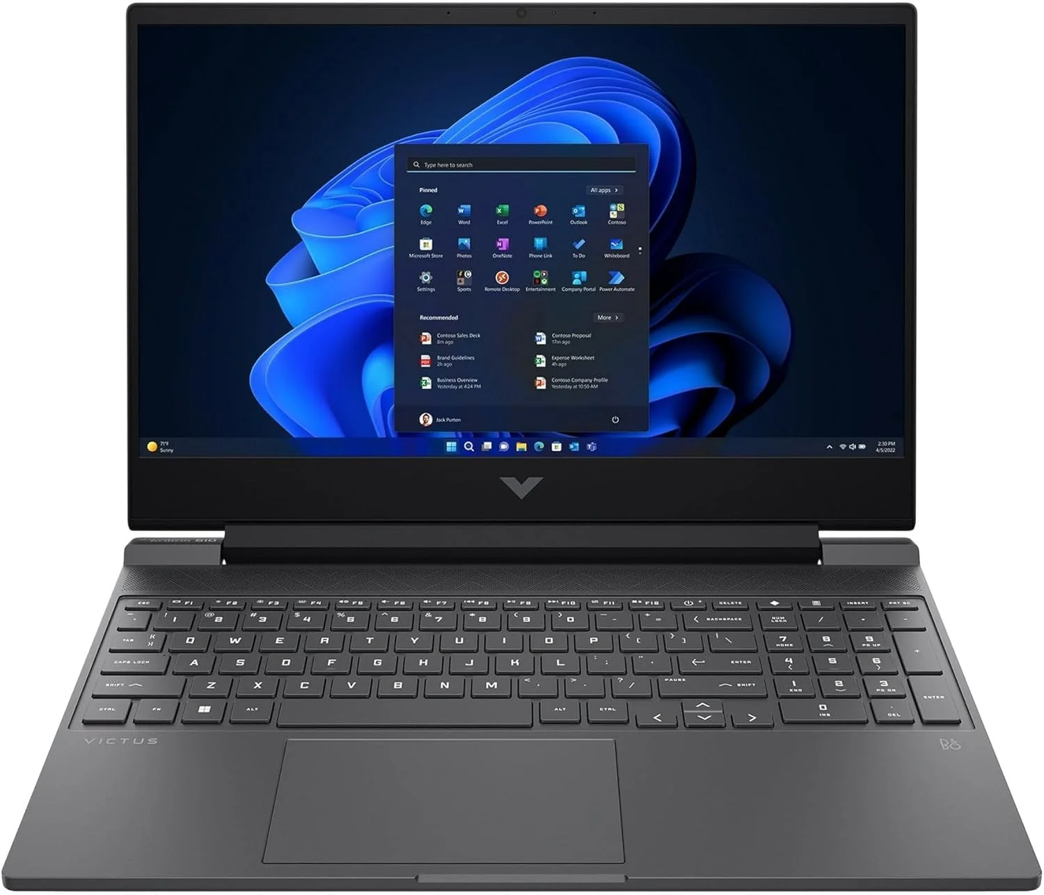 لپ تاپ گیمینگ HP Victus 15-FA، 2024، 15.6 اینچ 1920x1080 144Hz، اینتل 8 هسته ای i5-13420H، NVIDIA RTX 4050 6GB، رم 16GB DDR4، SSD 1TB، ویندوز 11 پرو، کیبورد با نور پس زمینه، Wi-Fi 6، دوربین 720p، نقره ای میکا (ارتقا یافته)