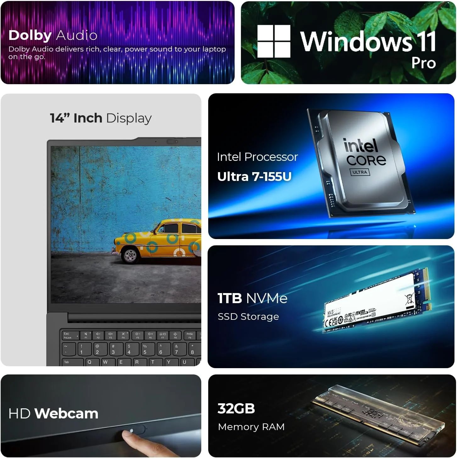 لپ تاپ تجاری لنوو E14 Gen 6 - اسکنر اسناد قابل حمل رایگان | Intel Ultra 7-155U، رم 32 گیگابایتی - SSD 1 ترابایتی، ویندوز 11 پرو