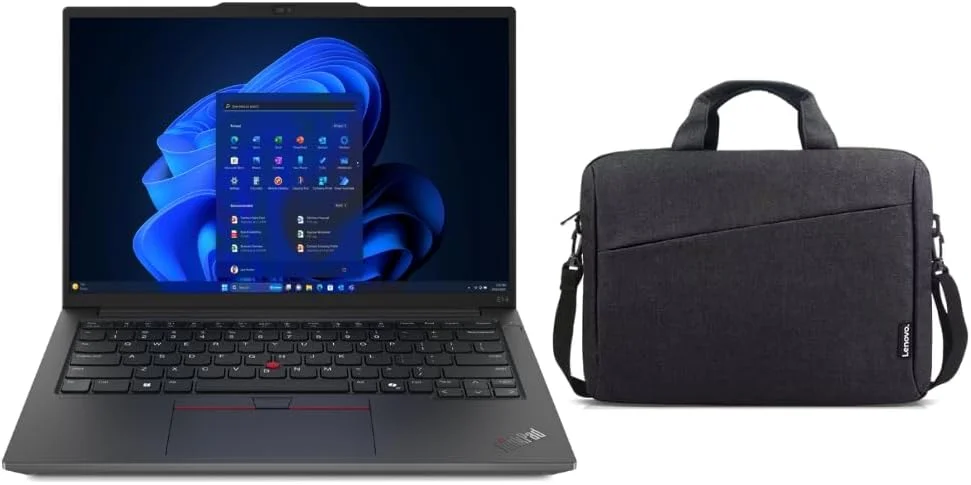 لپ تاپ تجاری لنوو ThinkPad E14 G6، صفحه نمایش 14 اینچی WUXGA، پردازنده Intel Ultra 7-155H 16C با هوش مصنوعی، 16 گیگابایت رم DDR5، 1 ترابایت SSD، کیبورد با نور پس زمینه، حسگر اثر انگشت، ویندوز 11 پرو، مشکی + کیف لپ تاپ 15.6 اینچی لنوو