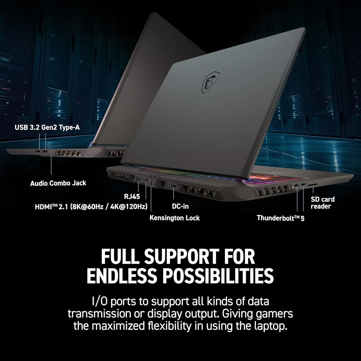 لپ تاپ گیمینگ MSI Vector 16 HX AI 16 اینچی 144 هرتز FHD+: اینتل Core Ultra 7-255HX، NVIDIA Geforce RTX 5070Ti، 16 گیگابایت DDR5، 512 گیگابایت NVMe SSD، Thunderbolt 5، Wi-Fi 6E، ویندوز 11 Home: Cosmo Gray A2XWHG-212US