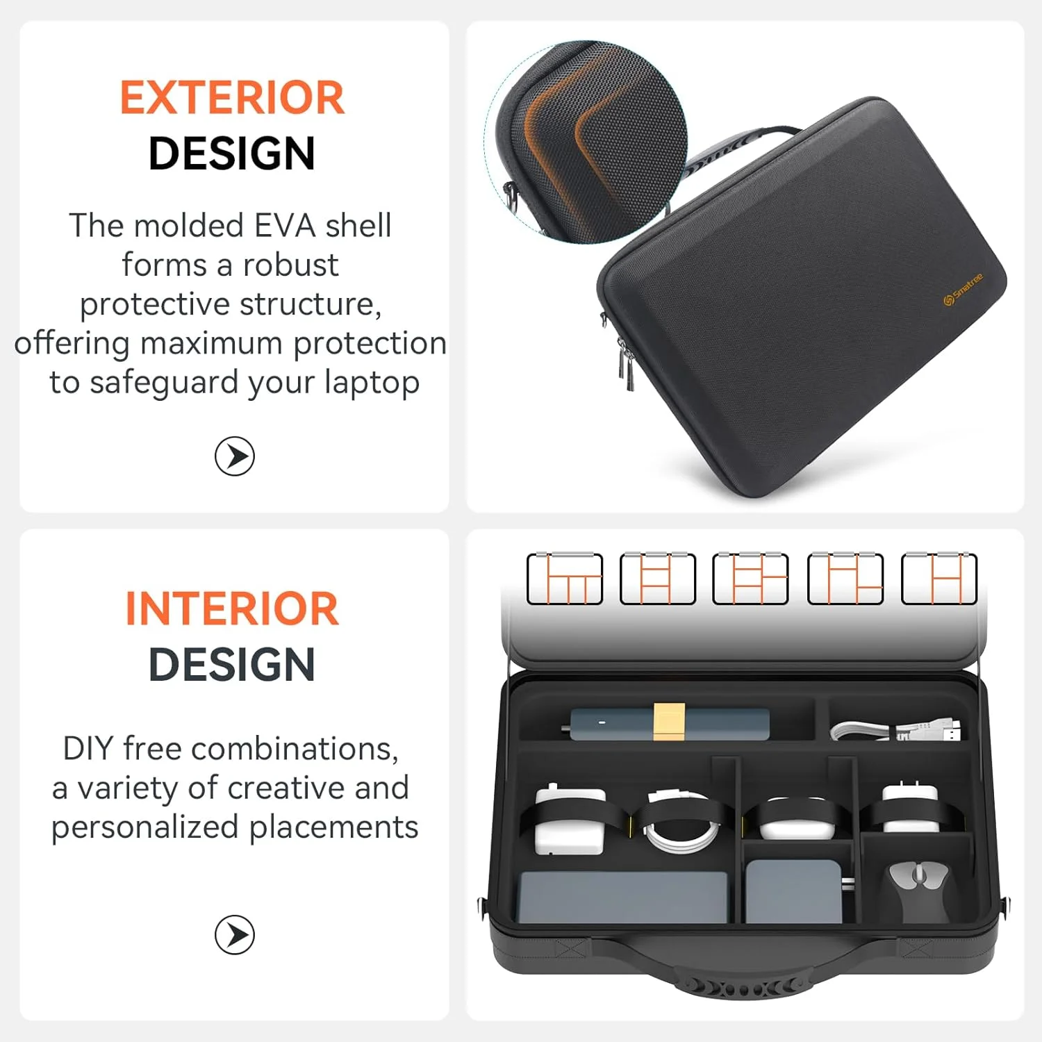 کیف آستین لپ تاپ Smatree با استند برای Razer Blade 16 اینچی 2024/2023 و Razer Blade 15 اینچی 2023/2022، کیف حمل سخت لپ تاپ با استند (A485S)
