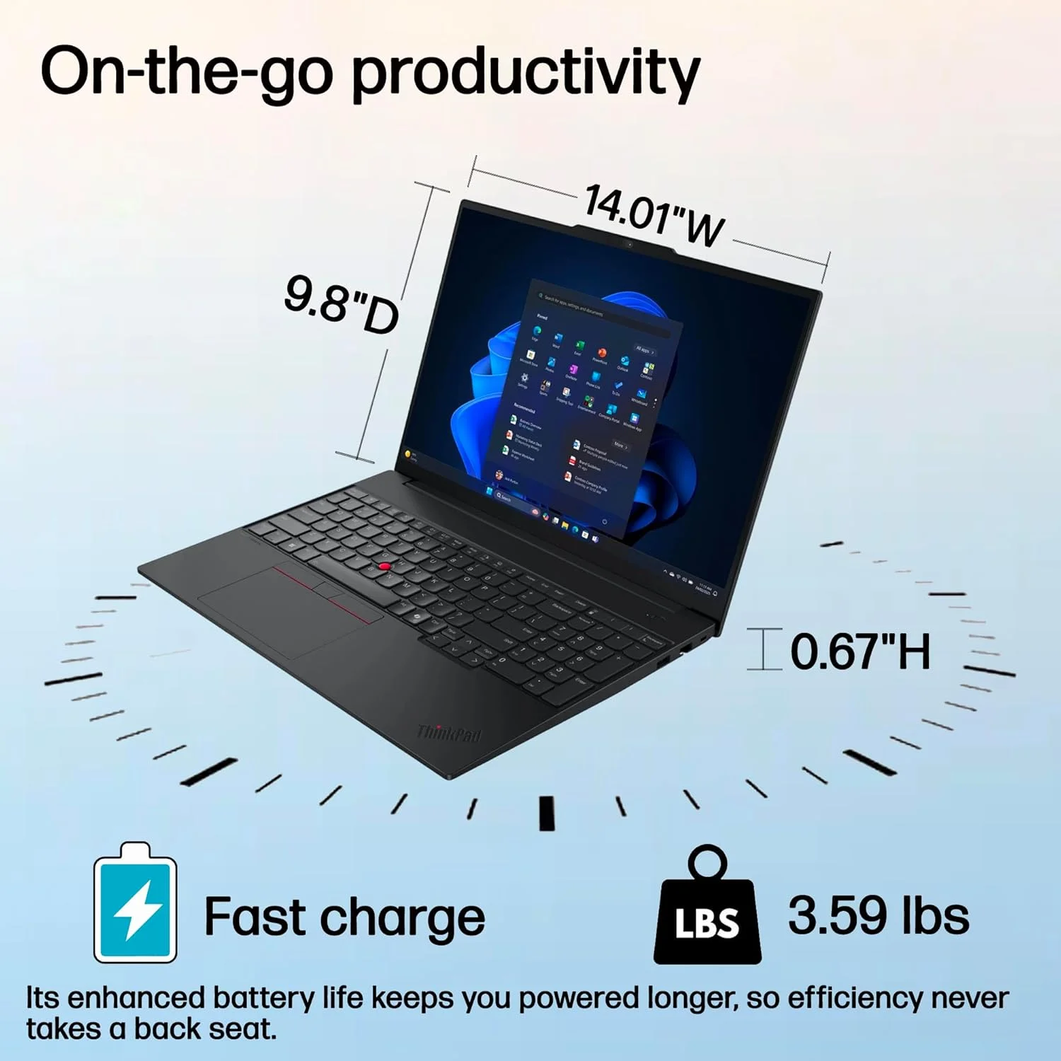 لپ تاپ تجاری هوش مصنوعی Lenovo ThinkPad E16 Gen 2 (صفحه نمایش 16 اینچی FHD+ ضد تابش نور، پردازنده Intel Core Ultra 7 155U (بهتر از i7-1355U)، رم 64 گیگابایتی DDR5، حافظه SSD 2 ترابایتی) اثر انگشت، نور پس زمینه، وب کم، Thunderbolt 4، ویندوز 11 پرو، مشکی