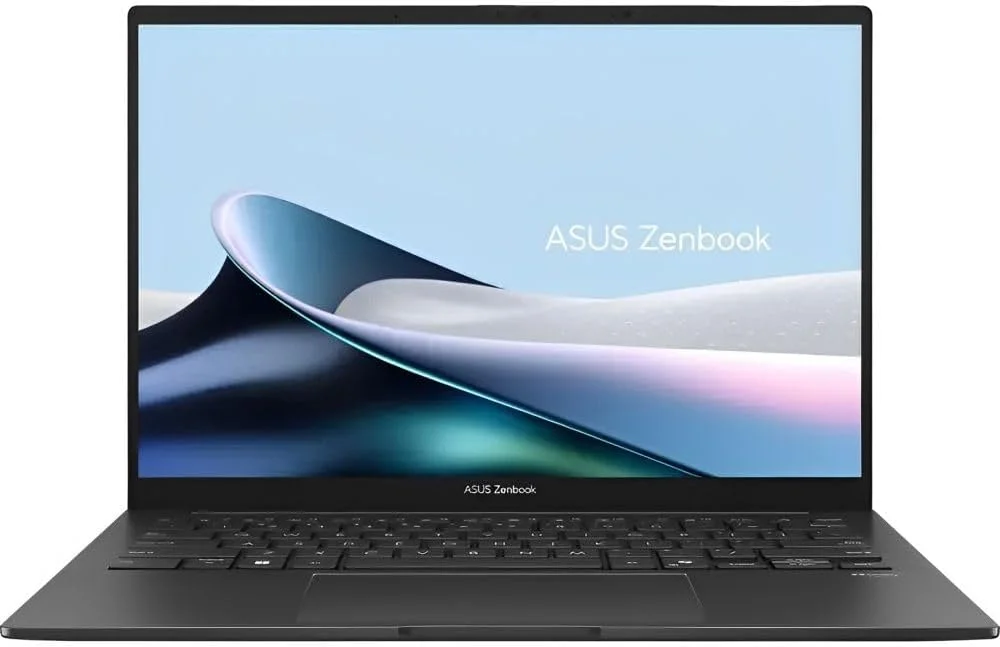 لپ تاپ ایسوس Zenbook 14 OLED با صفحه نمایش لمسی 14 اینچی FHD، پردازنده Core Ultra 9 285H Series 2، رم 32 گیگابایتی، SSD 1 ترابایتی، گرافیک Intel Arc، ویندوز 11 Home English Eclipse Gray